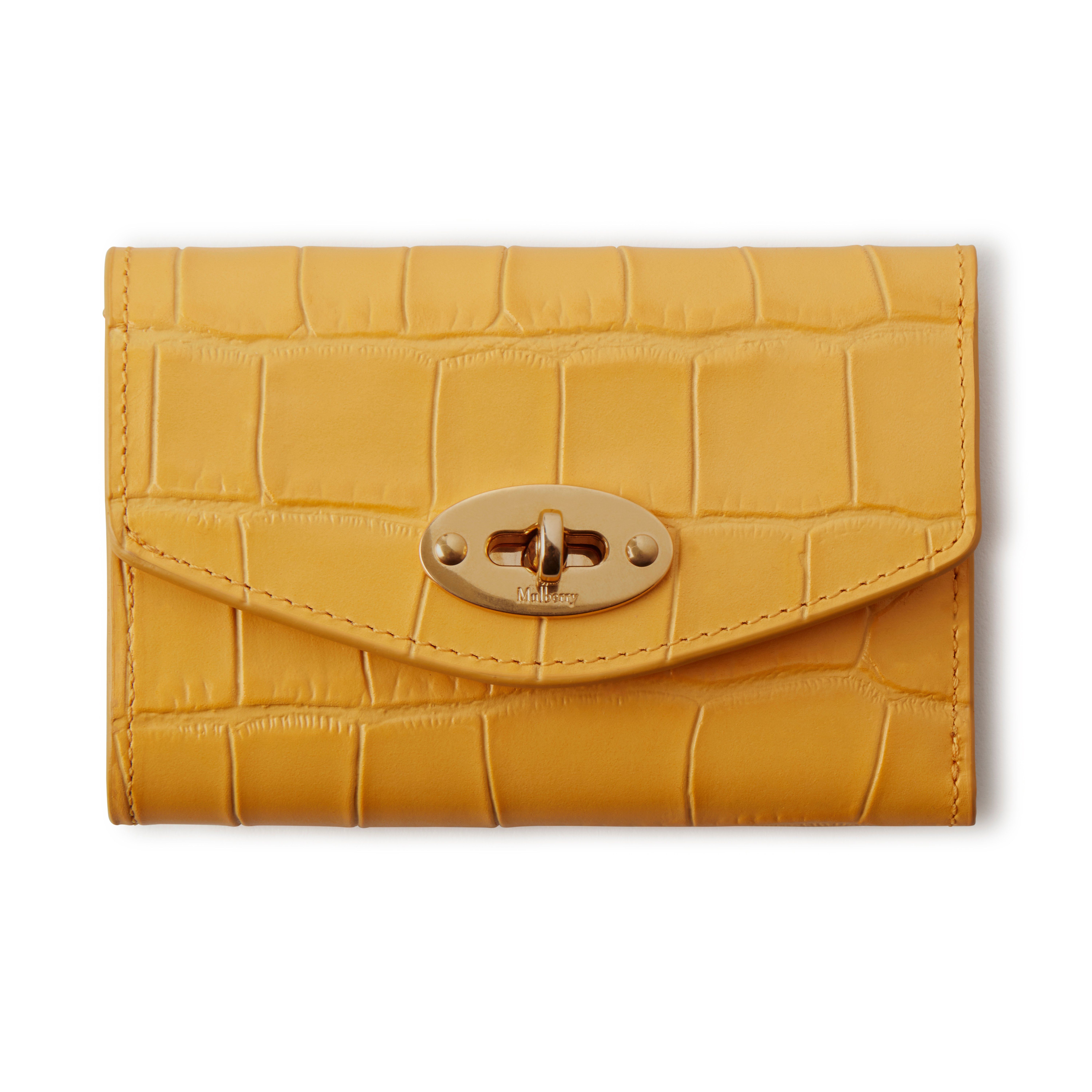 Mulberry Darley Folded Multi-card Wallet In Yellow