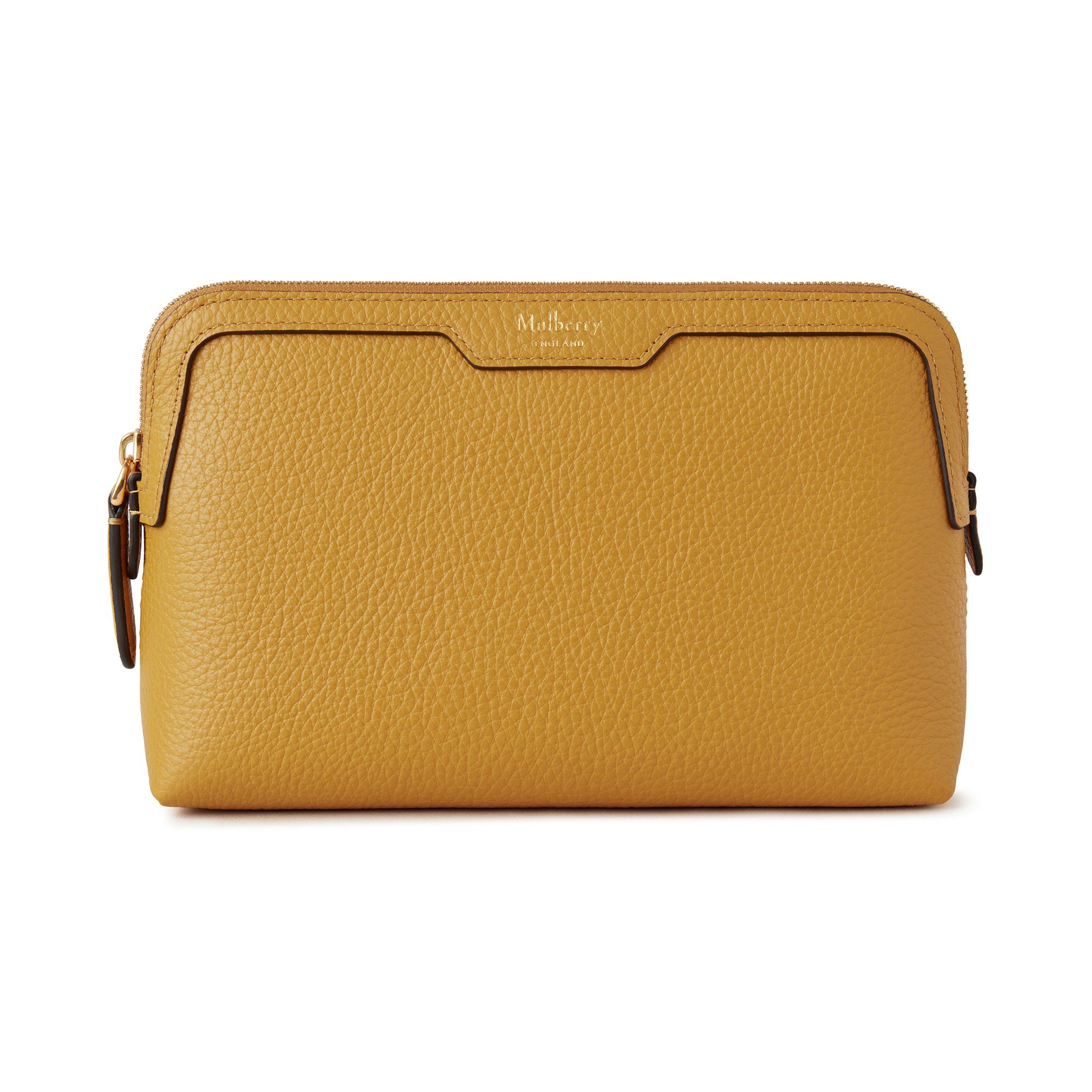 Mulberry Small Cosmetic Pouch In Yellow