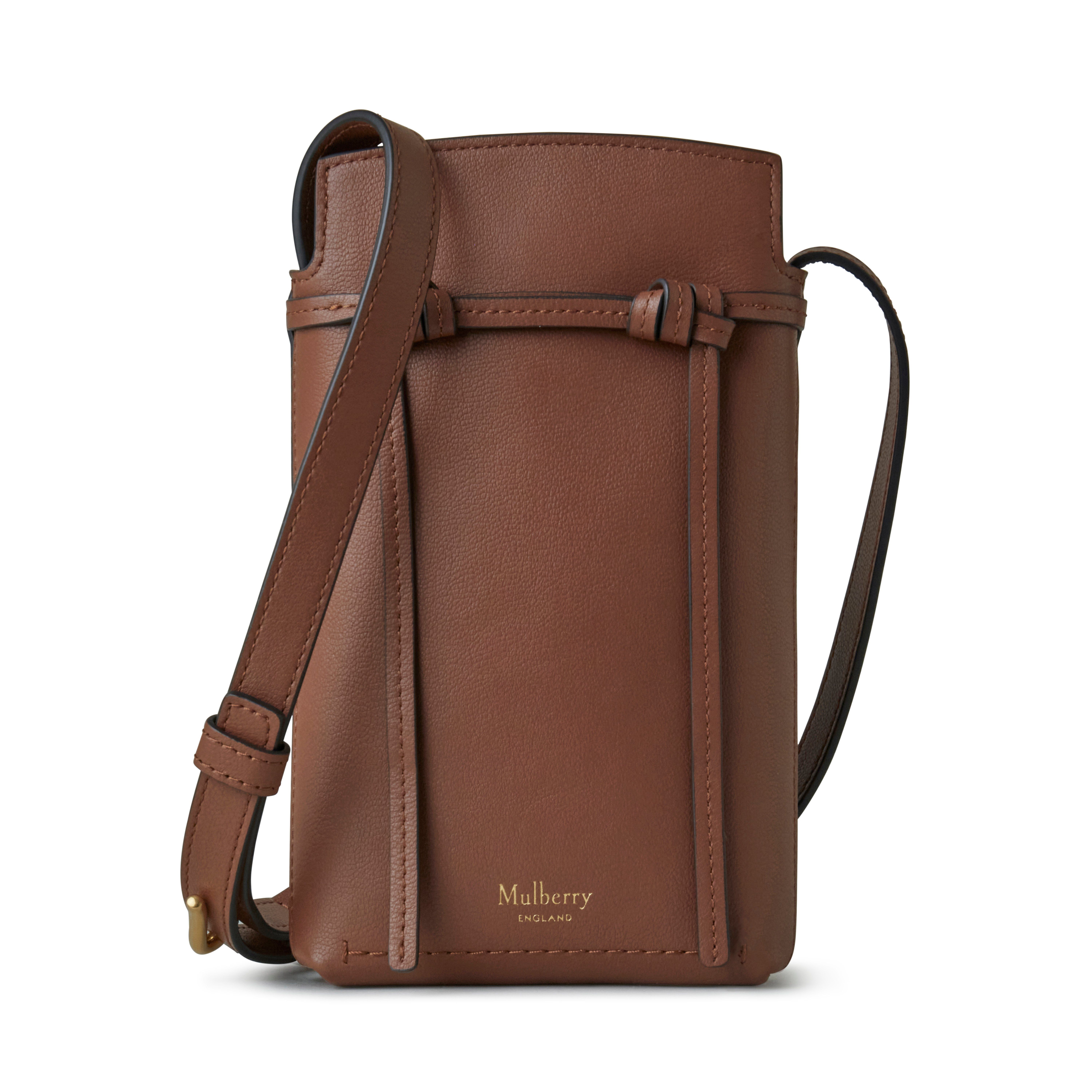 Mulberry Clovelly Phone Pouch In Brown