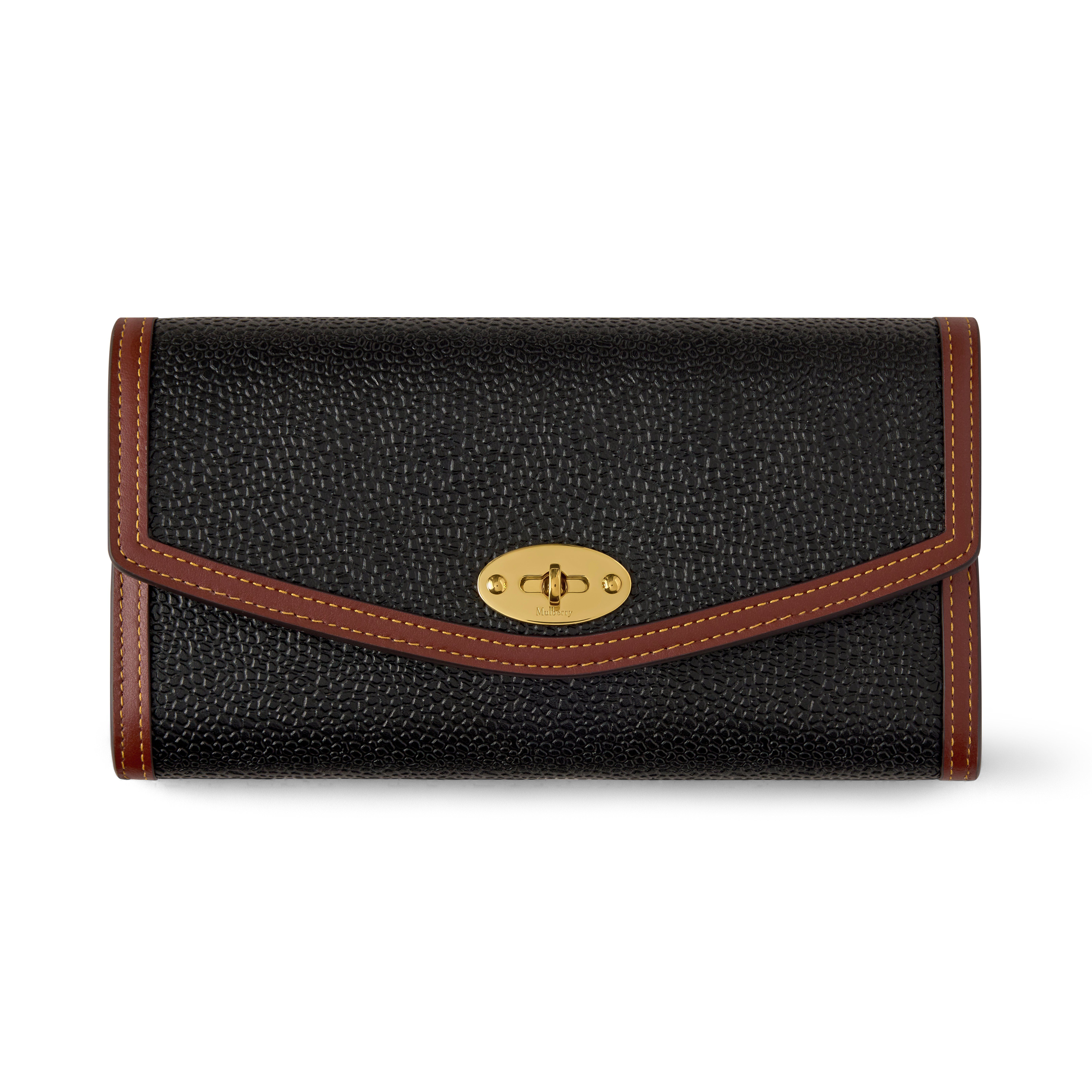 Mulberry Women's Darley Wallet Black-Cognac