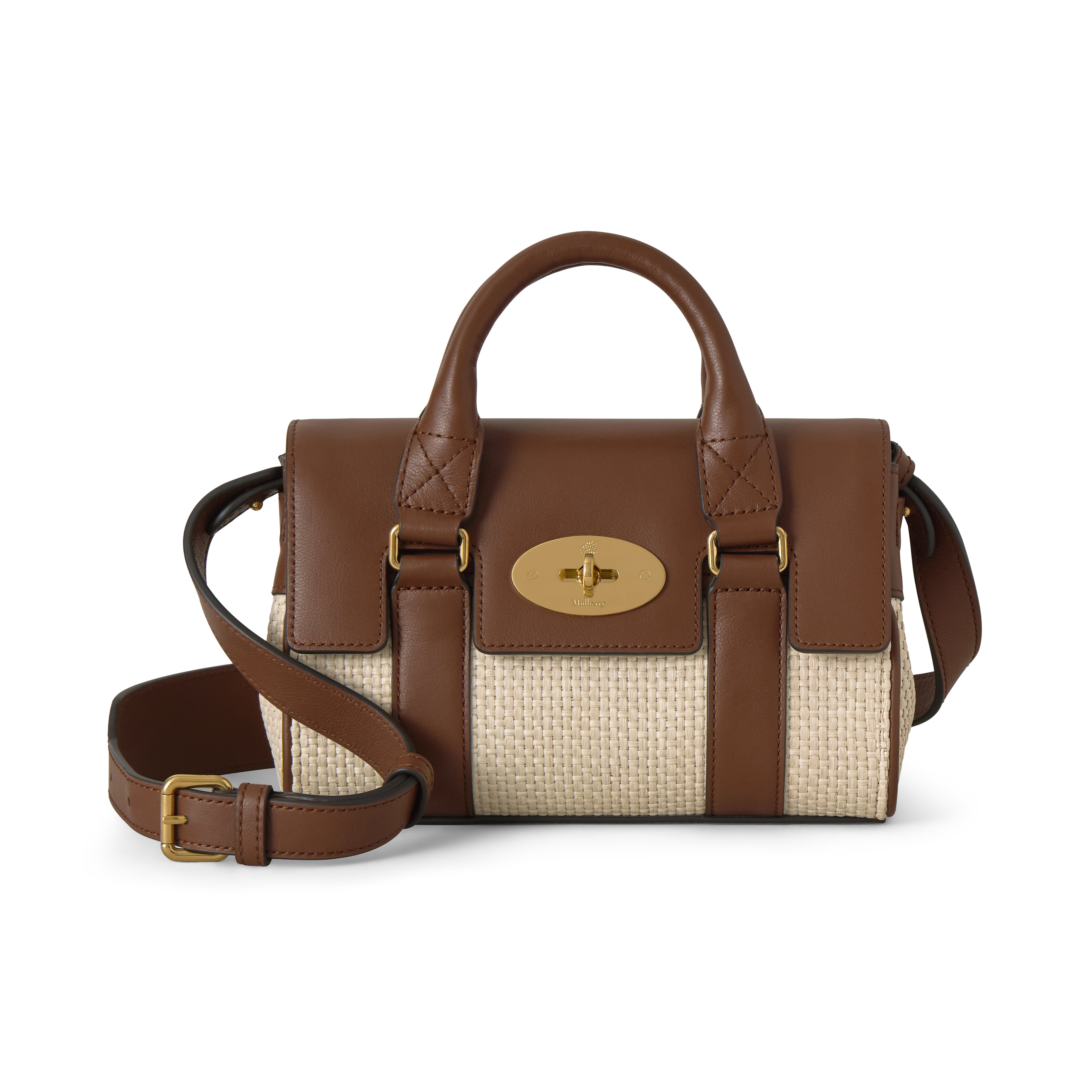 Mulberry Women's Leather Mini Bayswater Ecru-Bright Oak