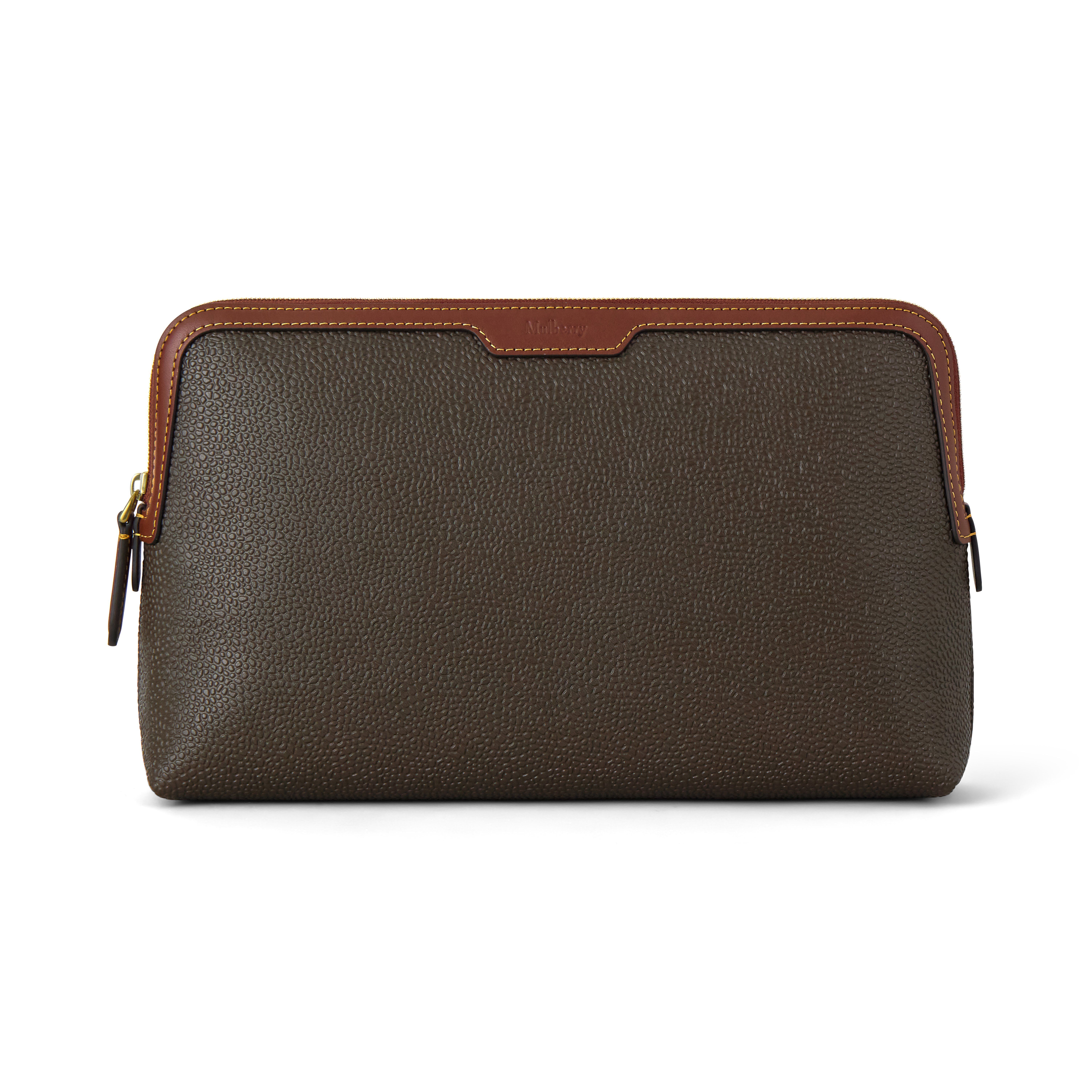 Mulberry Medium Cosmetic Pouch Mole-Cognac
