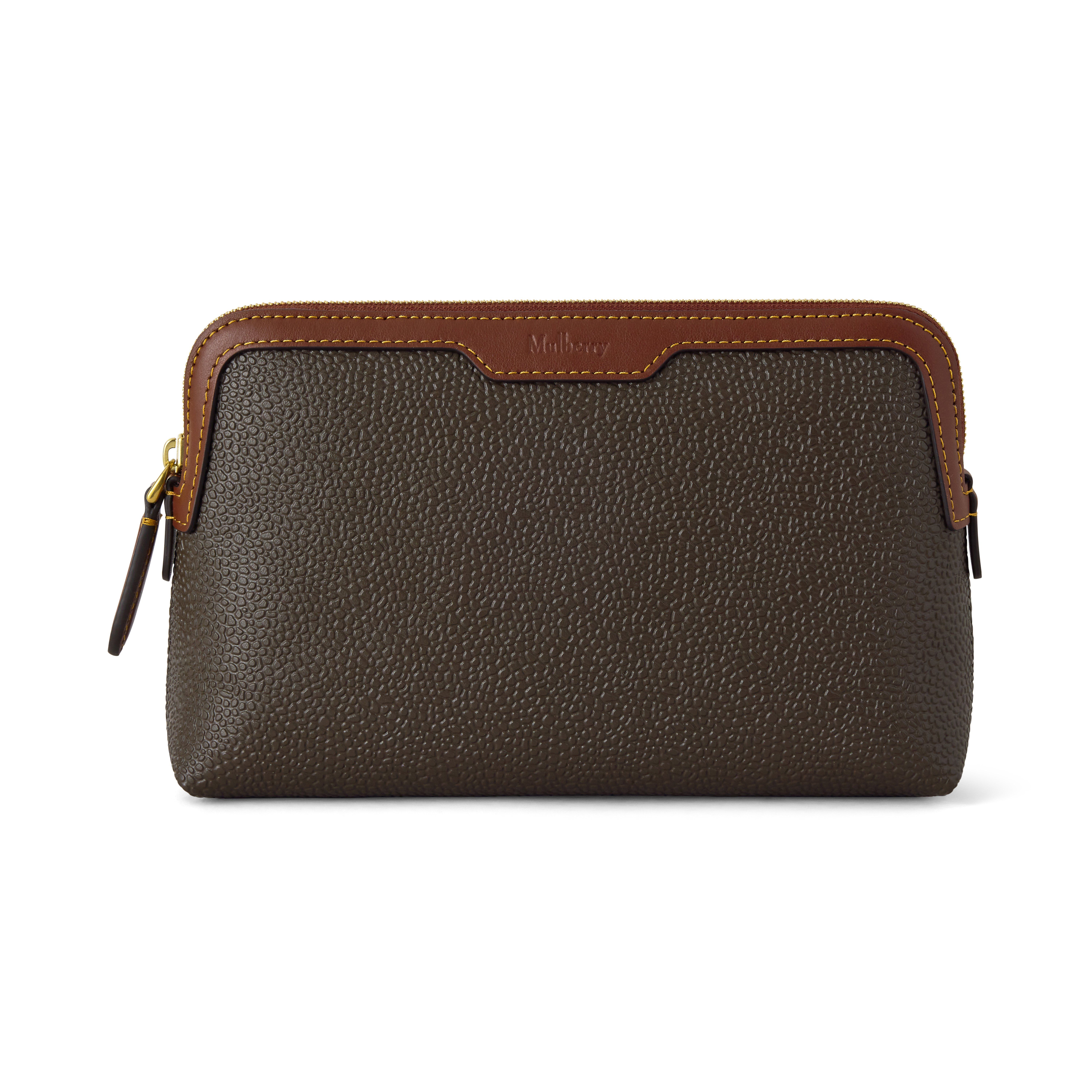 Mulberry Small Cosmetic Pouch Mole-Cognac
