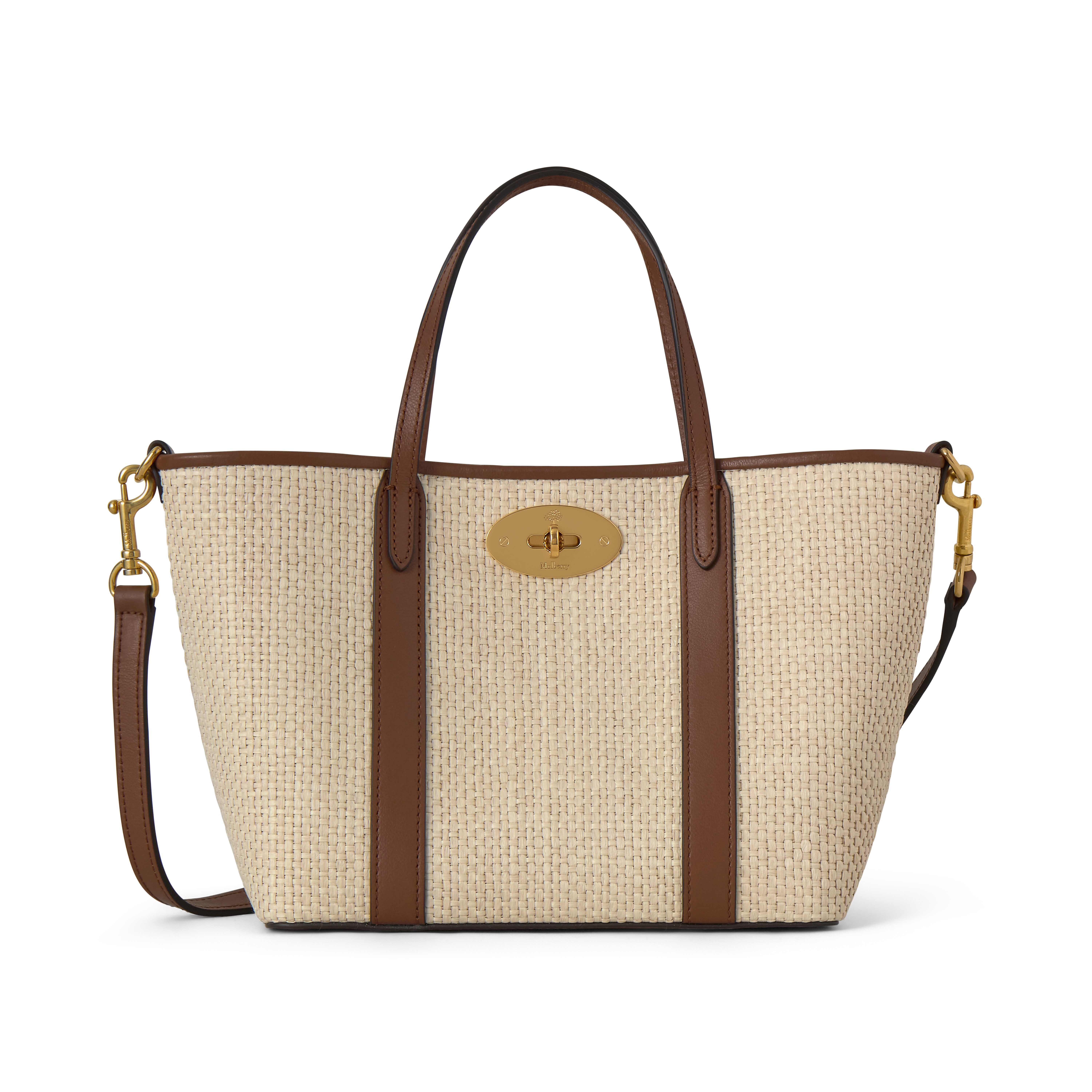 Mulberry Women's Leather Mini Bayswater Tote Ecru-Bright Oak