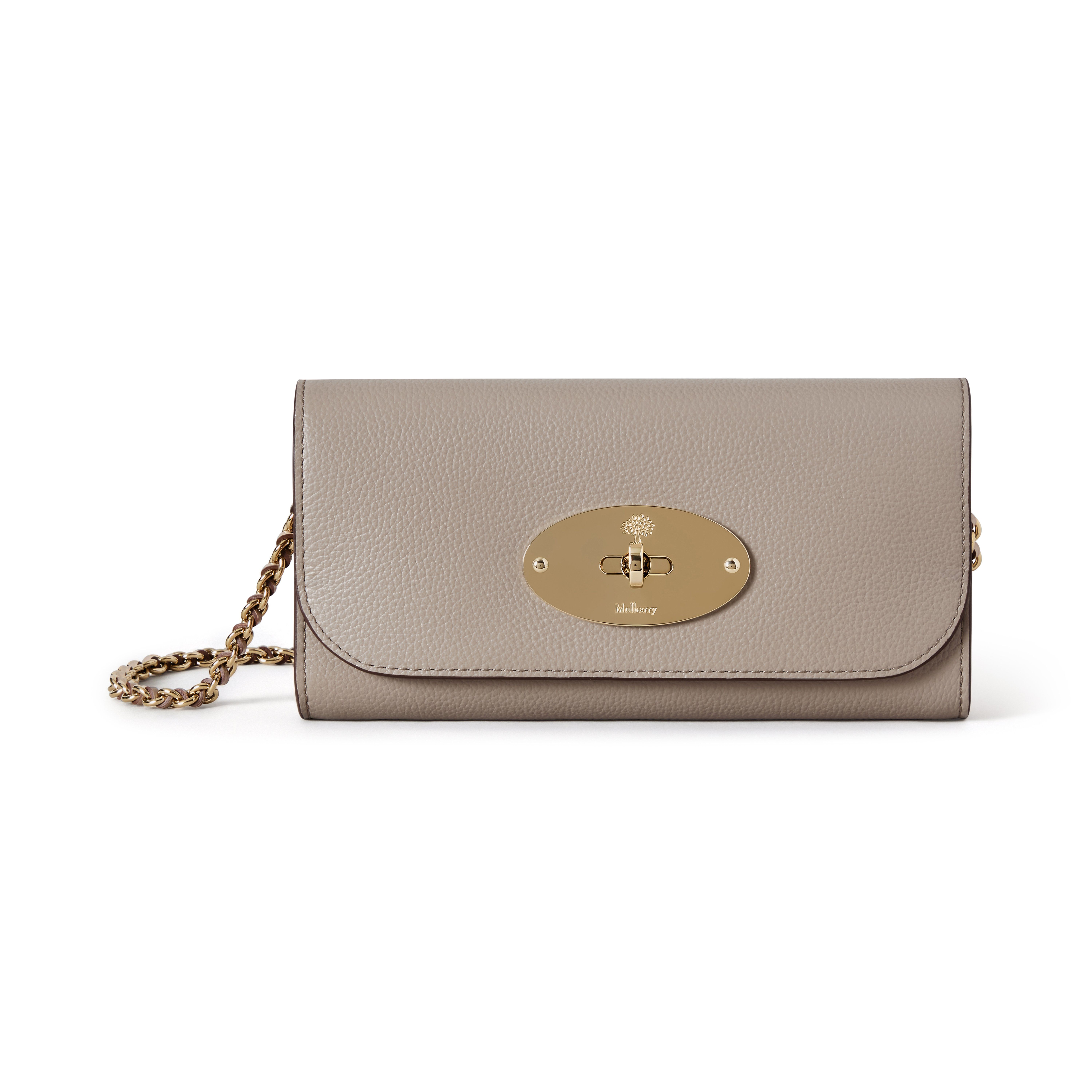 Mulberry Lily Chain Wallet In Brown
