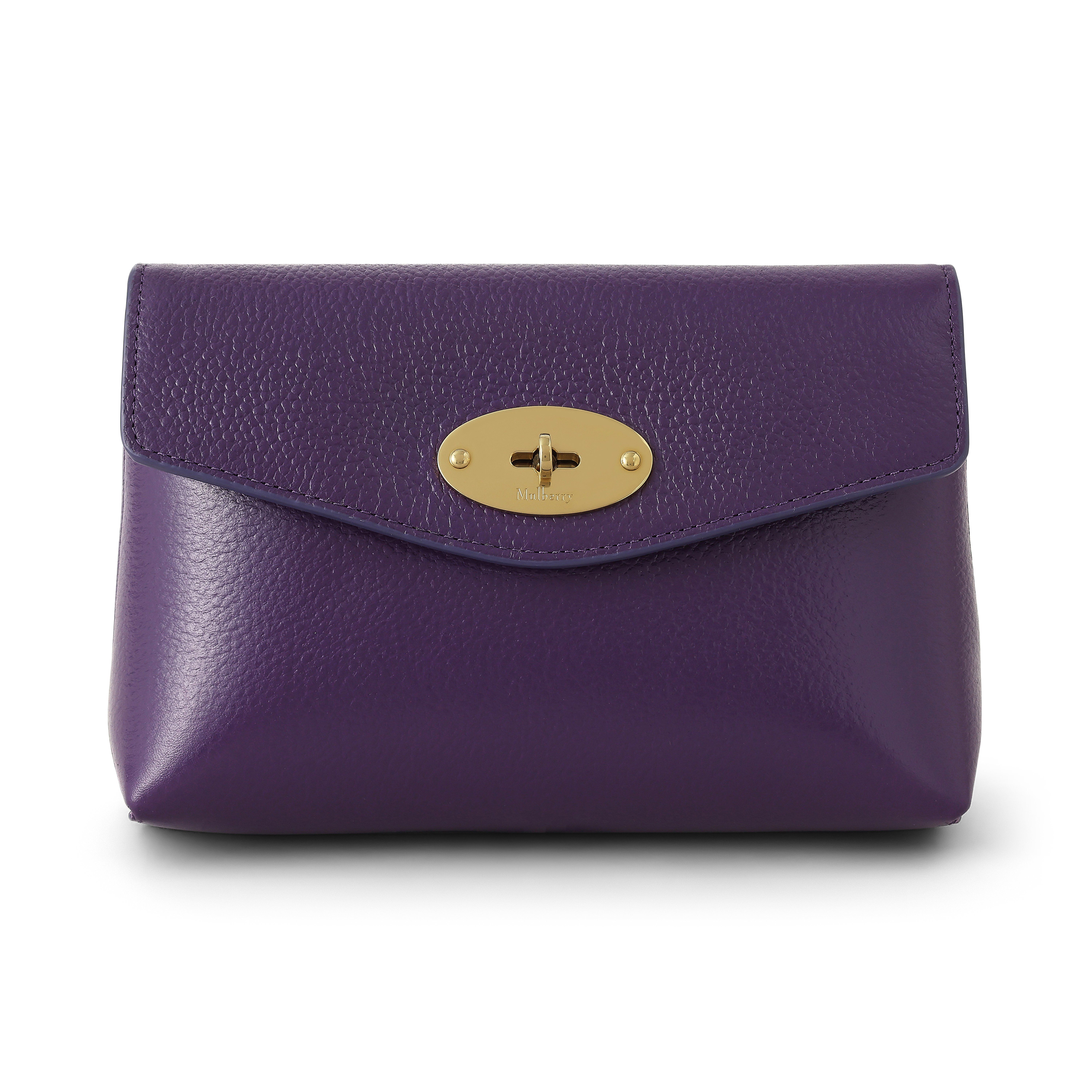 Mulberry Women's Leather Darley Cosmetic Pouch Amethyst