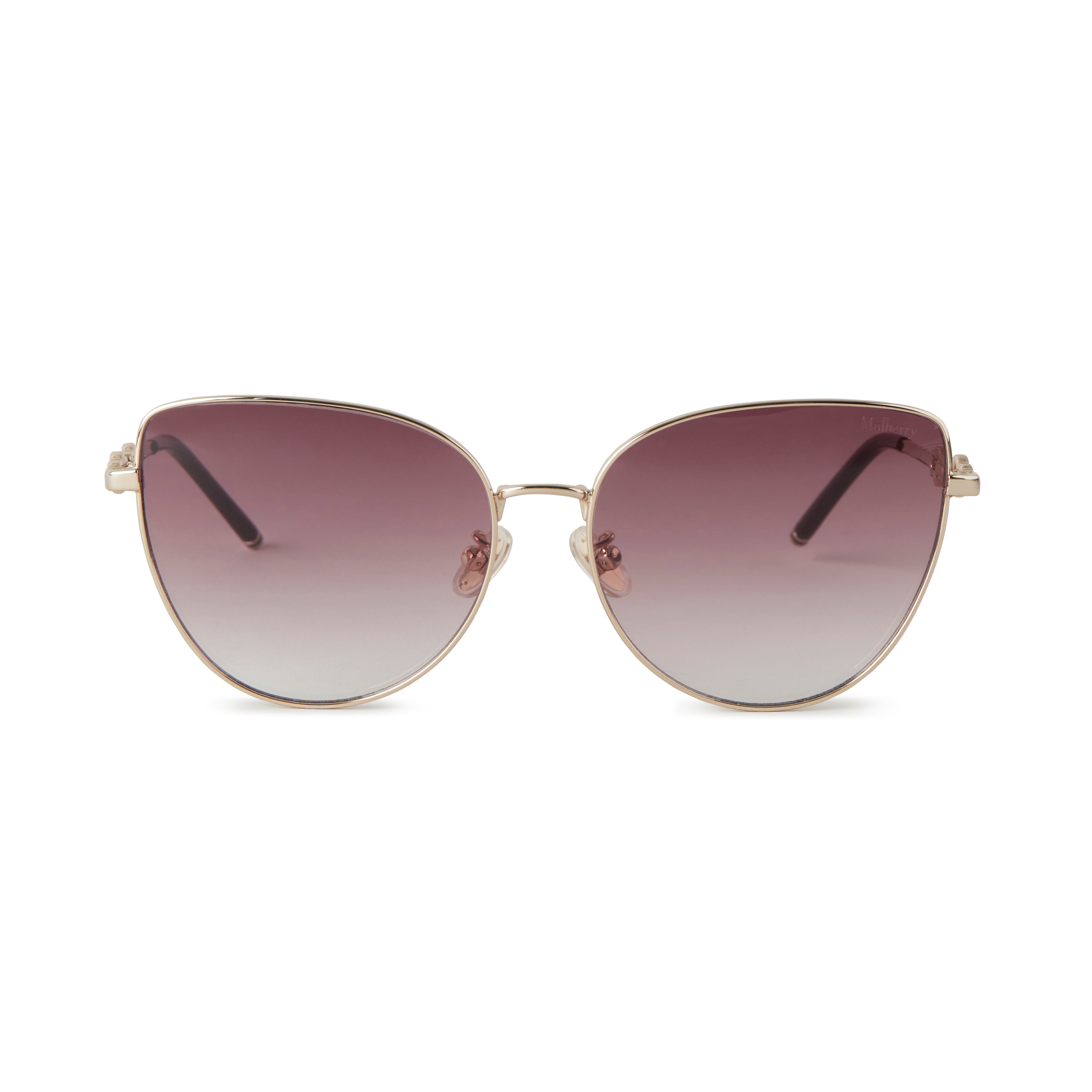 Mulberry Women's Maisie Sunglasses Soft Gold-Burgundy