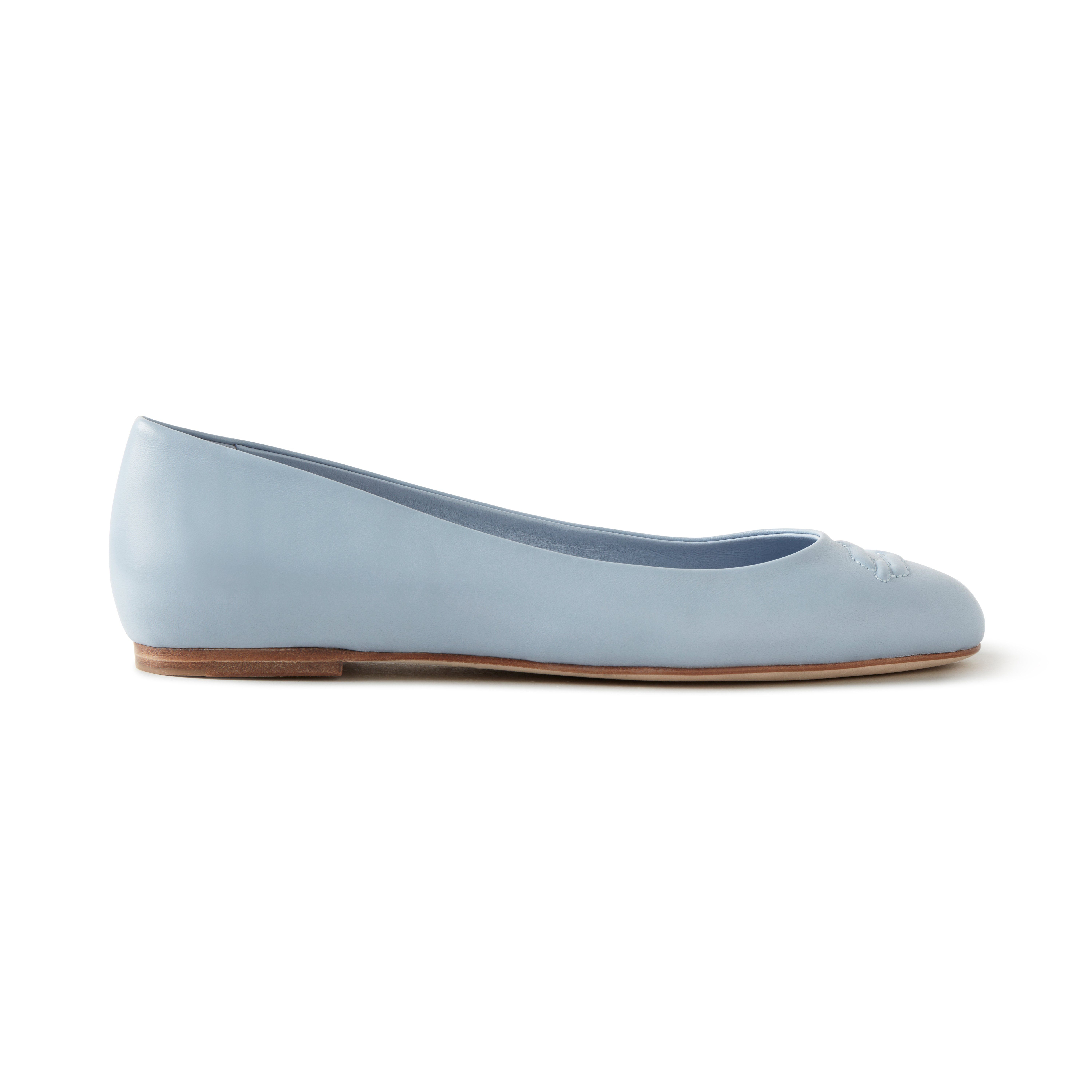 Shop Mulberry Pimlico Ballerina In Poplin Blue