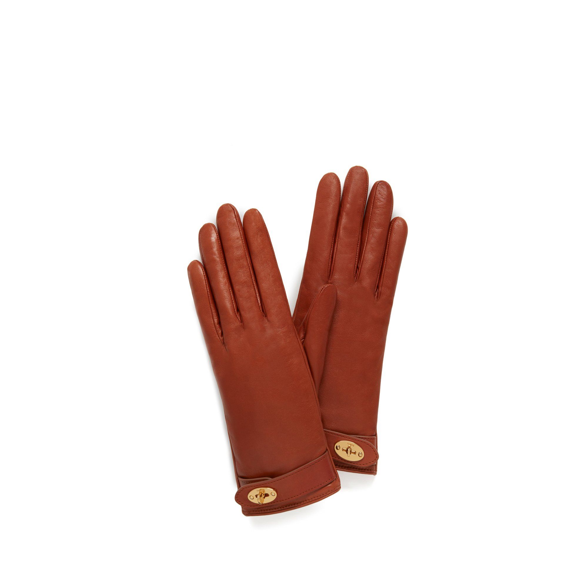 Mulberry Darley Gloves In Cognac