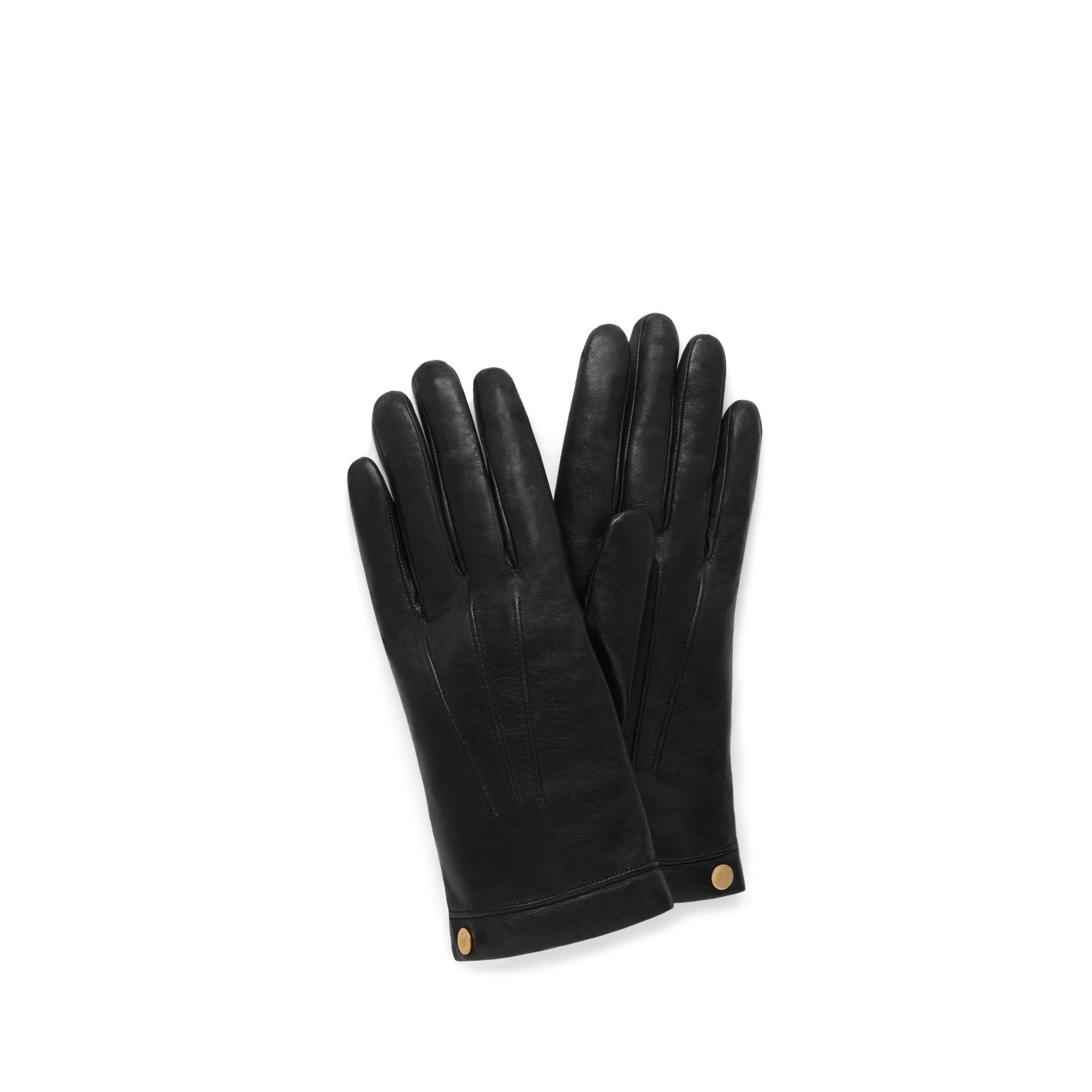 Mulberry Soft Nappa Leather Gloves In Black