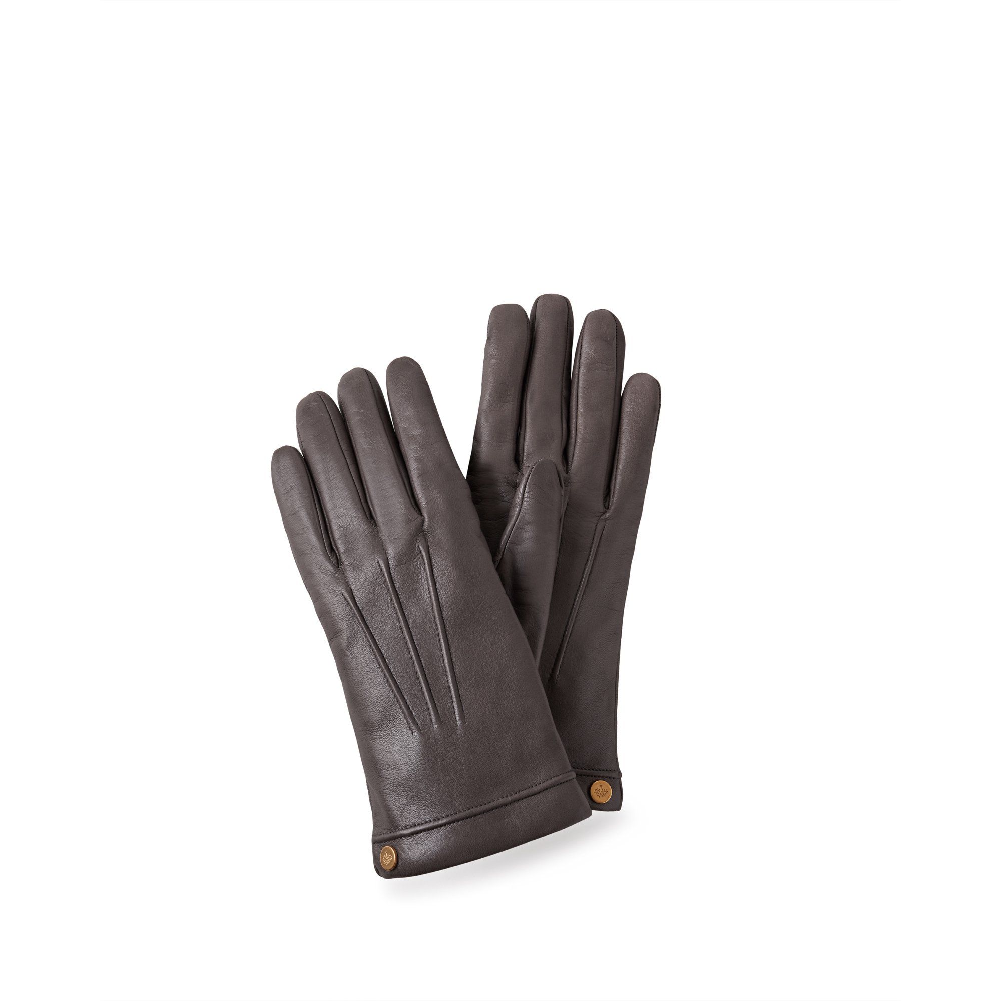Mulberry Soft Nappa Gloves In Charcoal