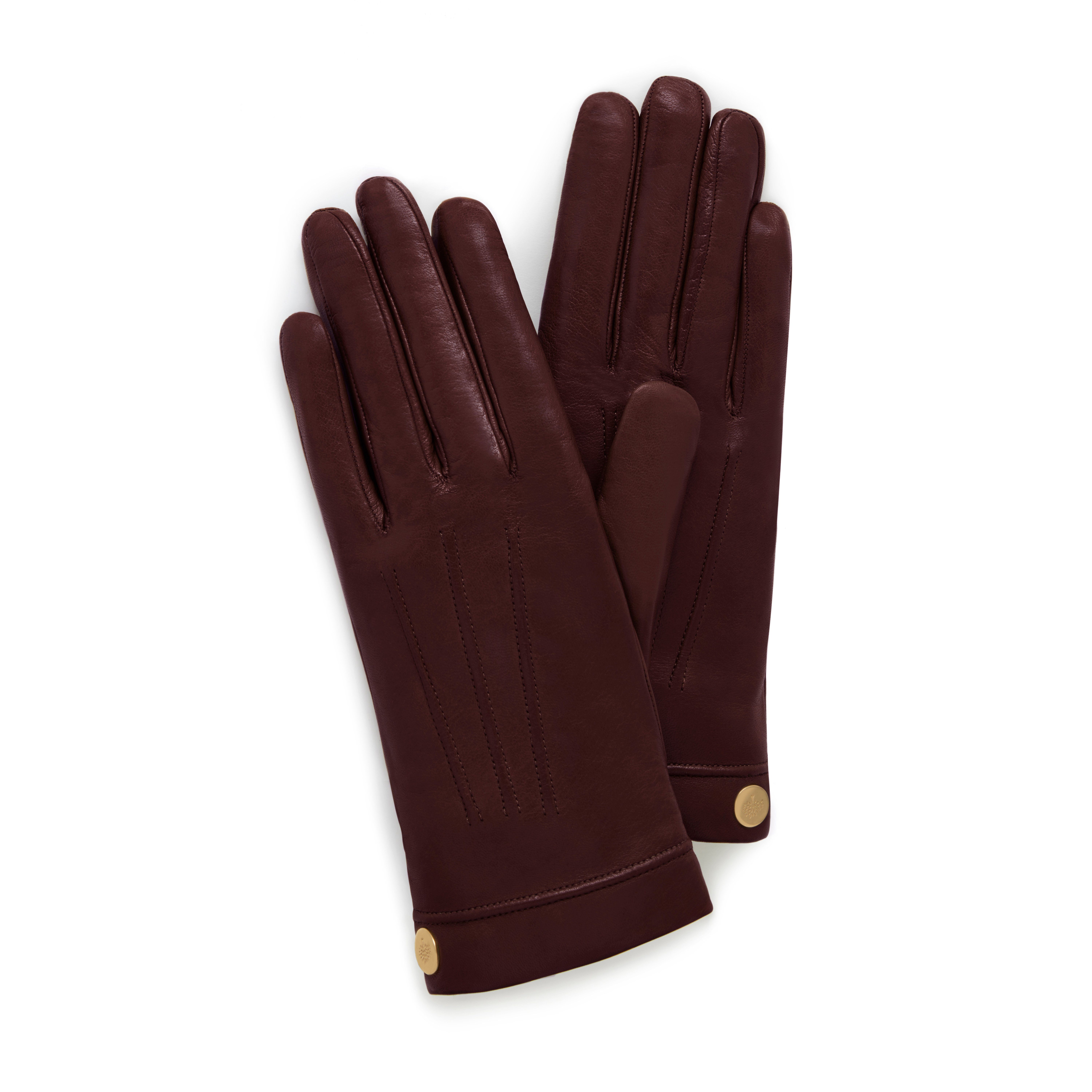 womens burgundy leather gloves