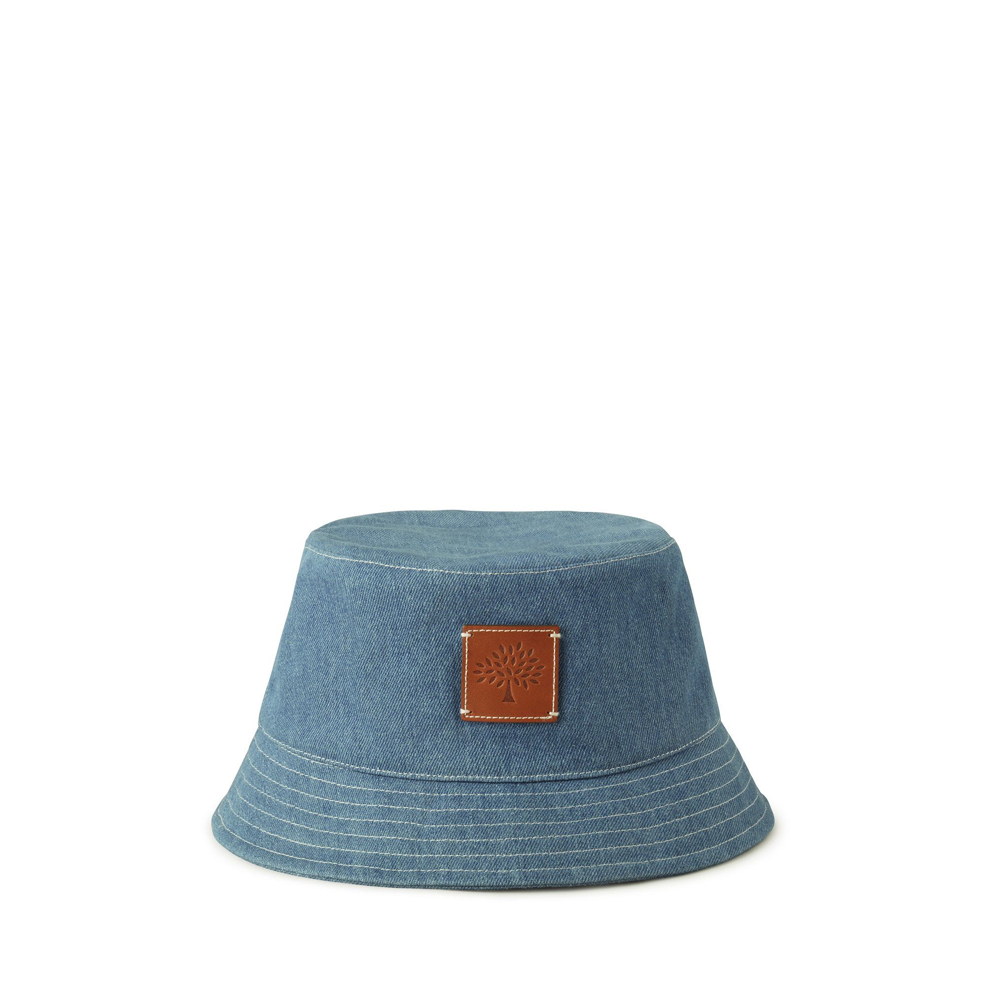 Shop Mulberry Denim Bucket Hat In Denim Blue