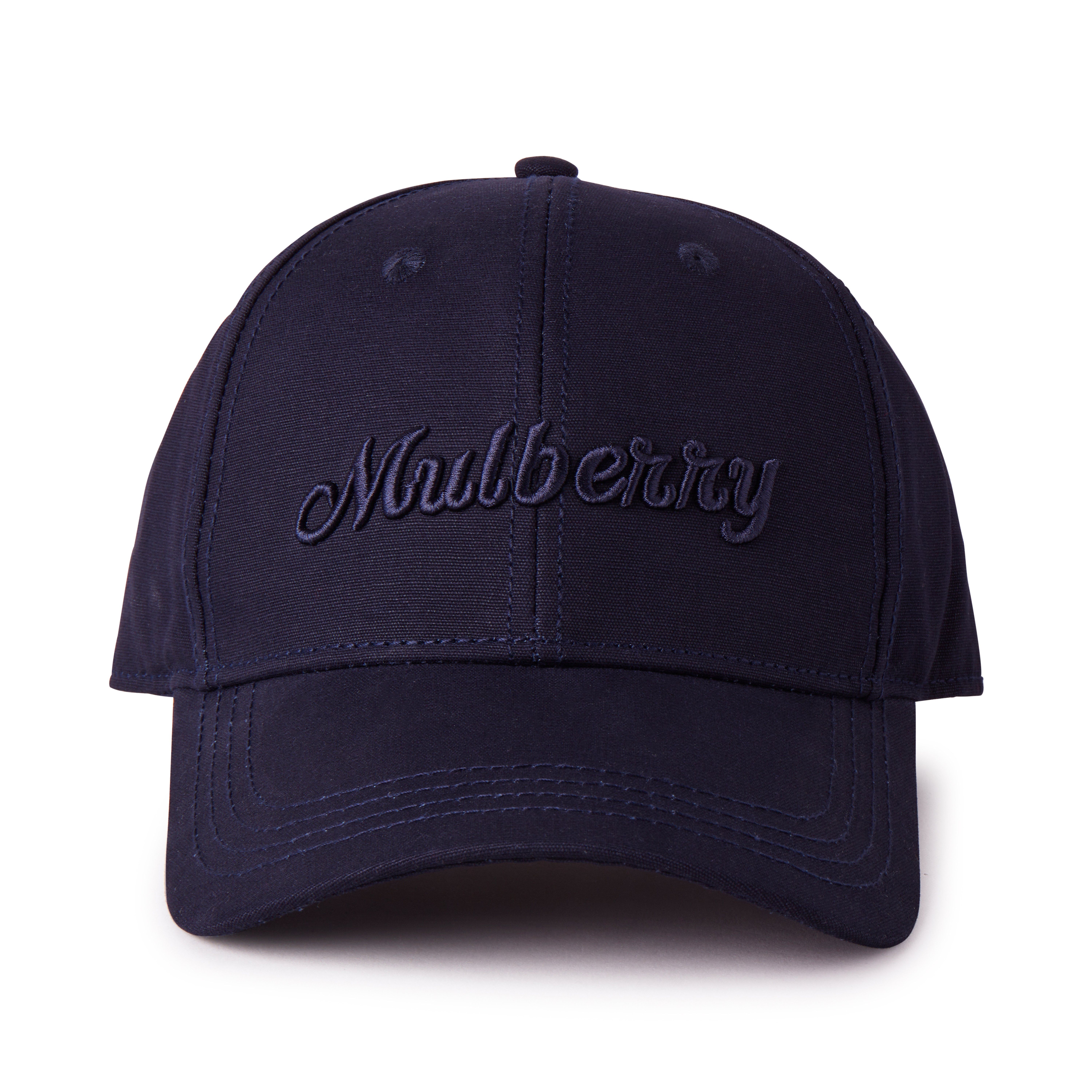 Shop Mulberry Logo Embroidered Baseball Cap In Night Sky