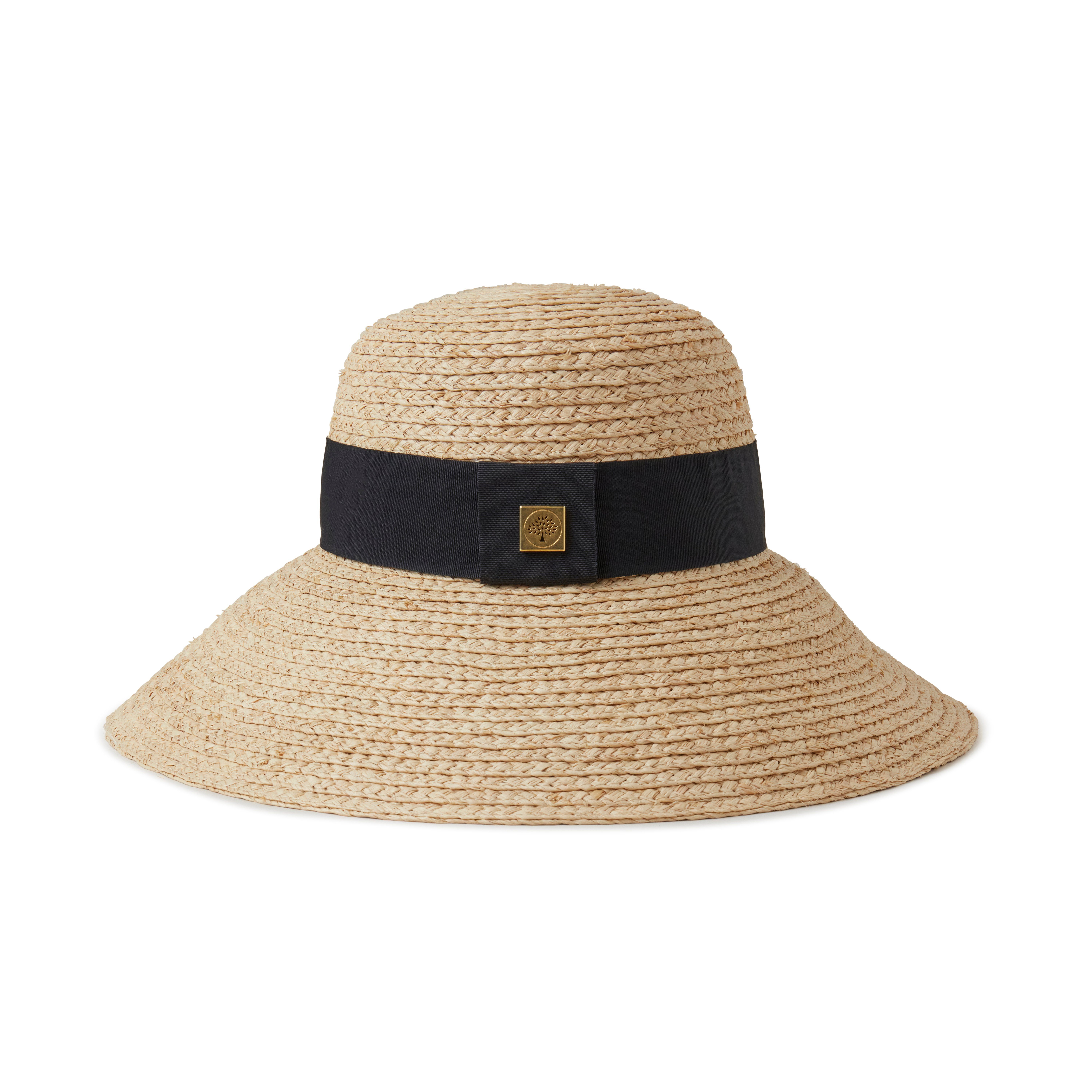 Mulberry Raffia Sun Hat In Beige