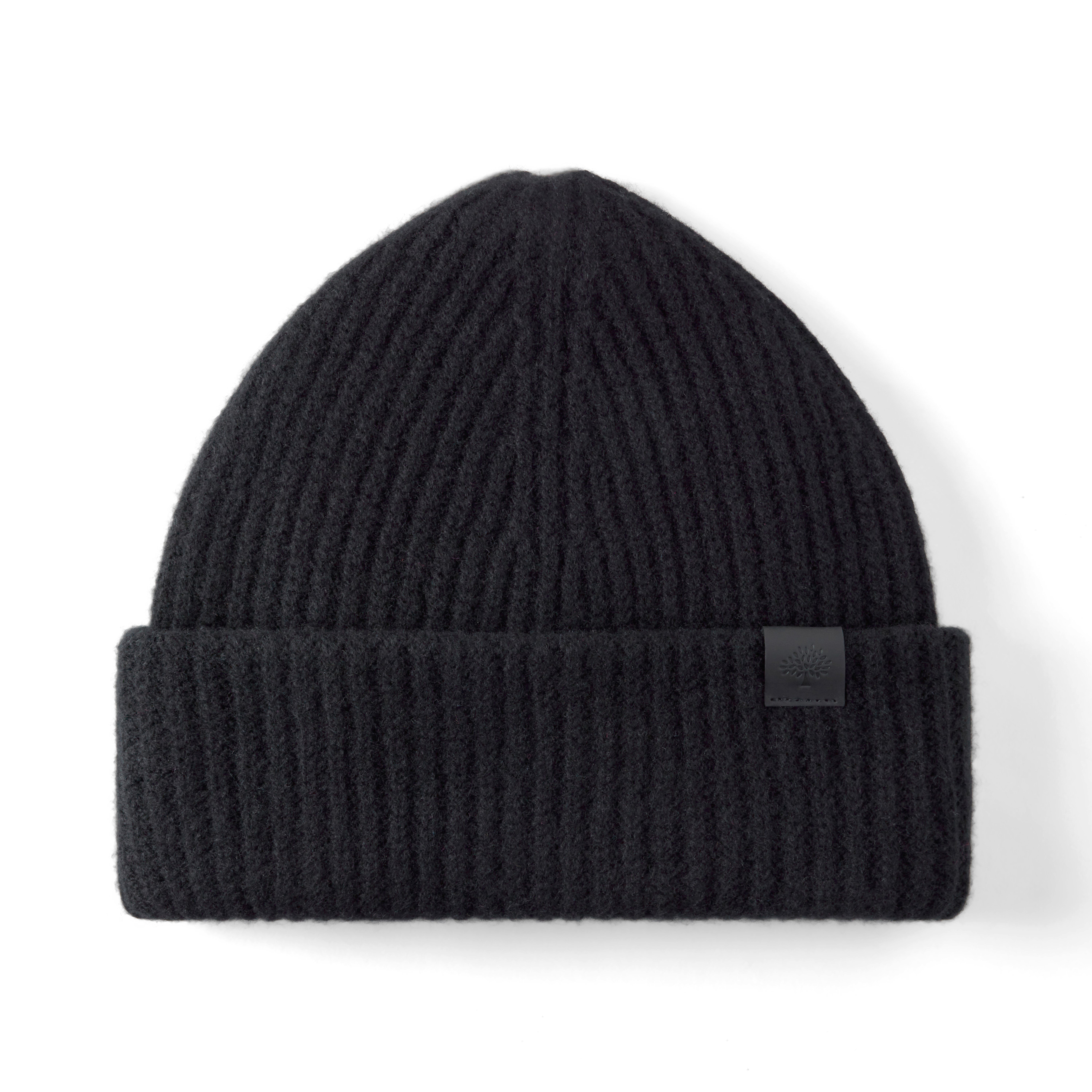 Mulberry Women's Chunky Ribbed Beanie Black