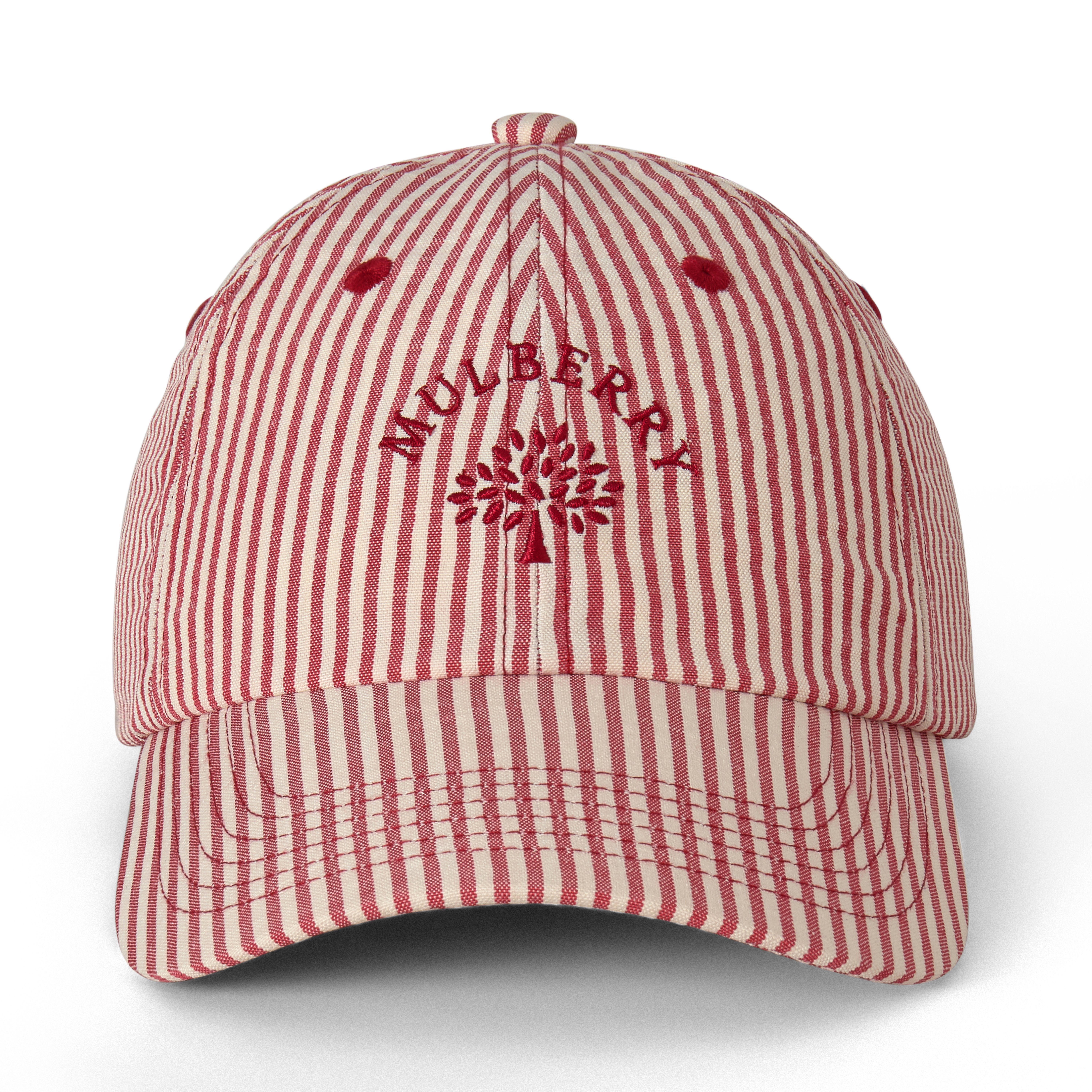 Mulberry Tree Baseball Cap - Striped Coral Orange