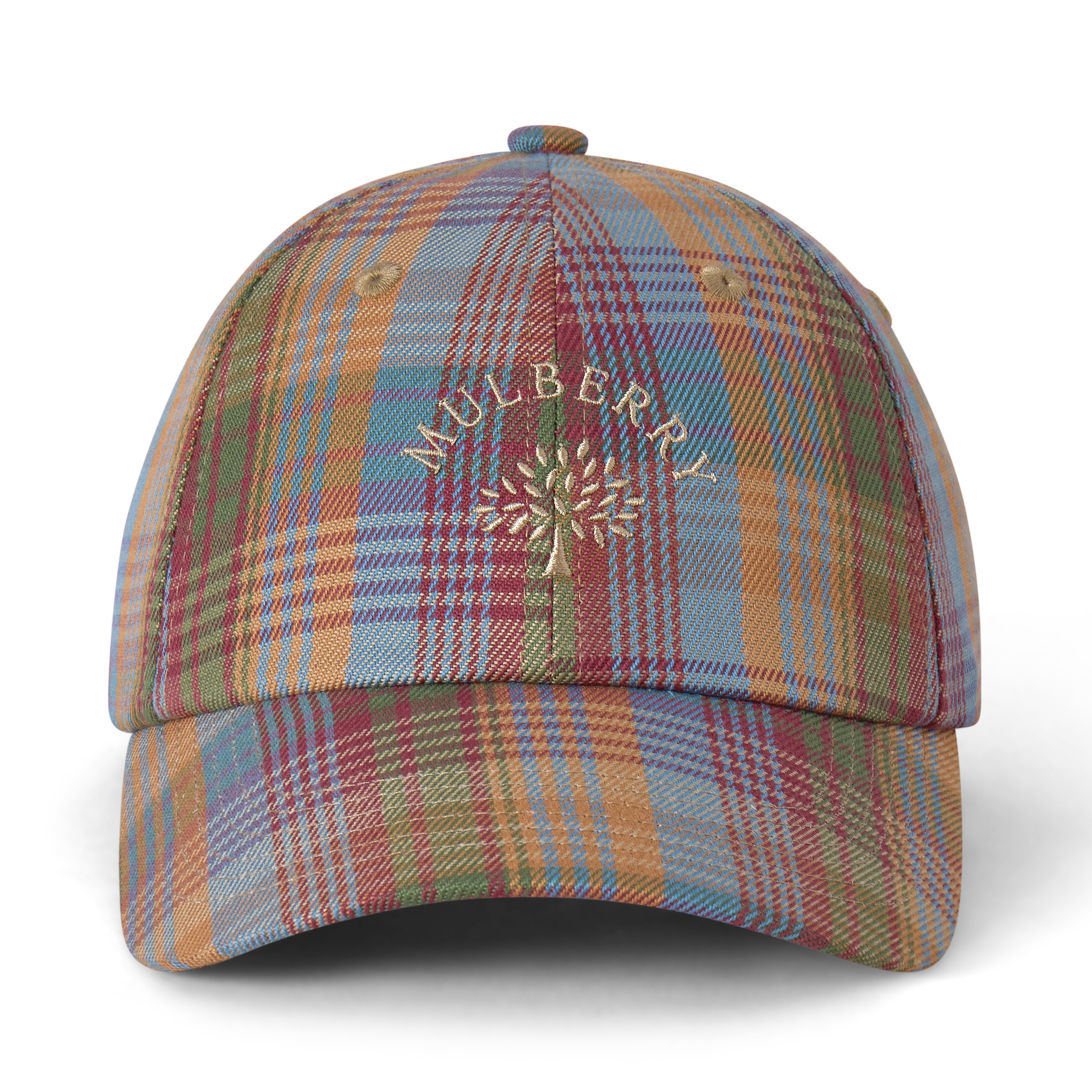 Mulberry Check Baseball Cap Multicolour