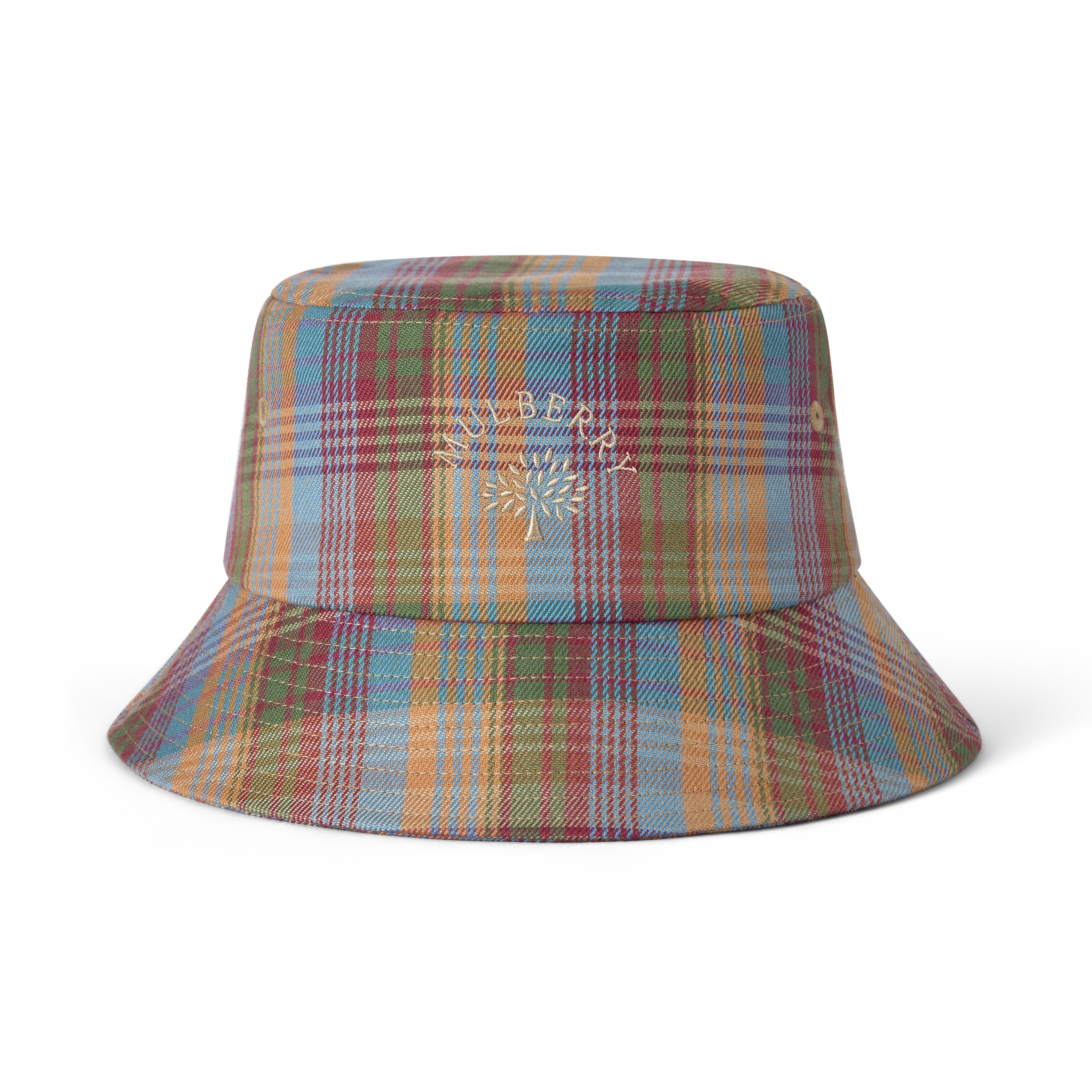 Mulberry Women's Check Bucket Hat Multicolour