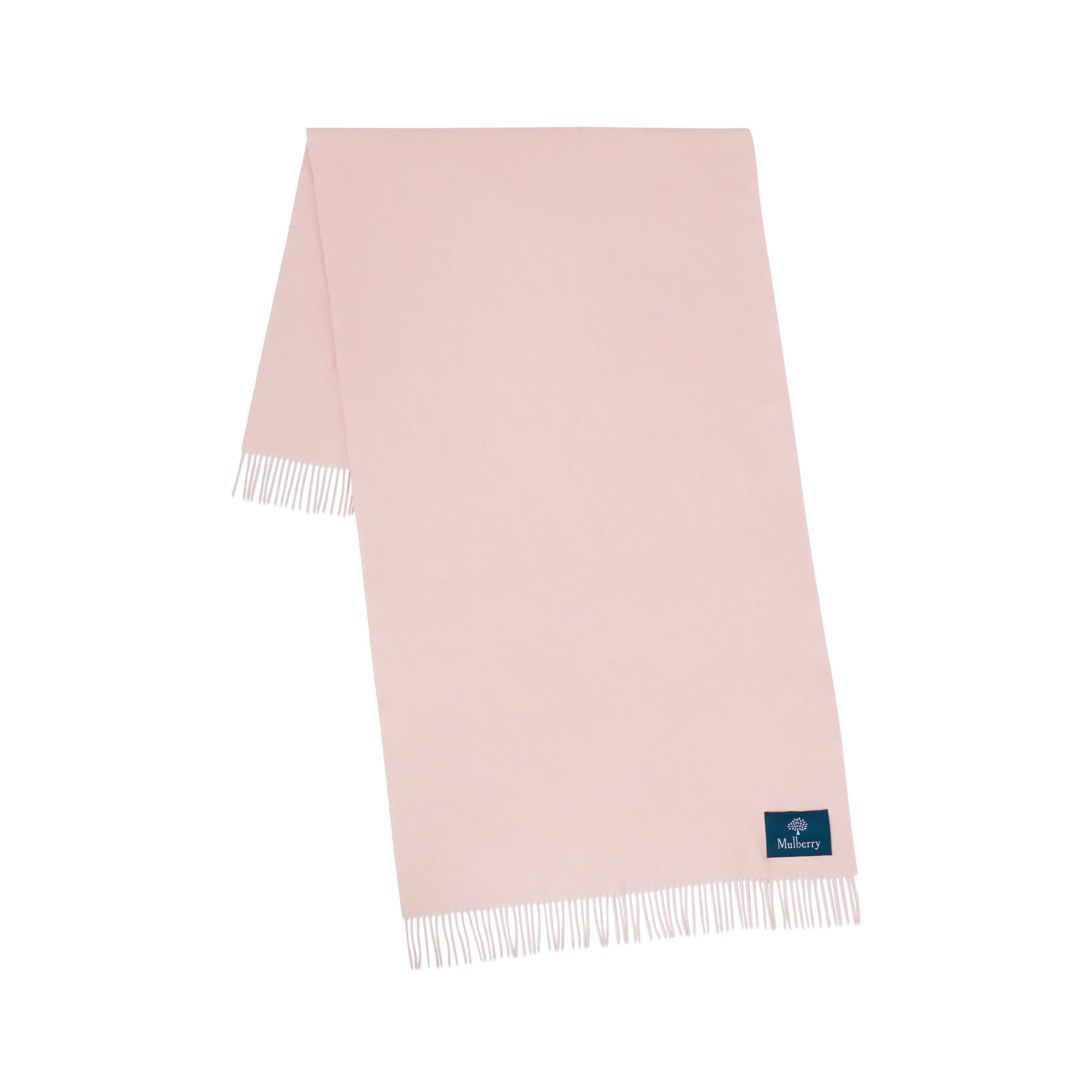 Mulberry Solid Merino Wool Scarf In Pink