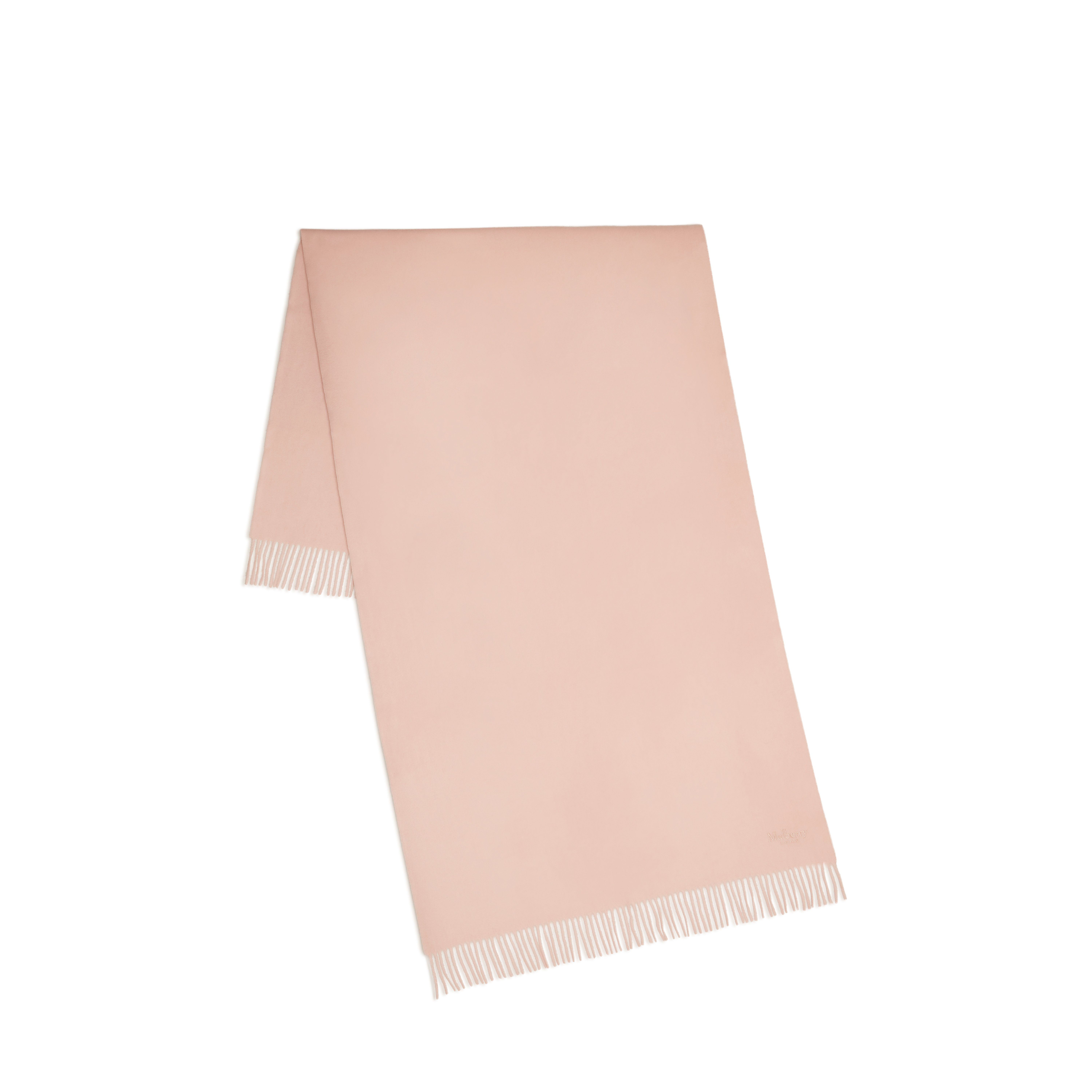 Mulberry Solid Merino Wool Scarf In Rosewater
