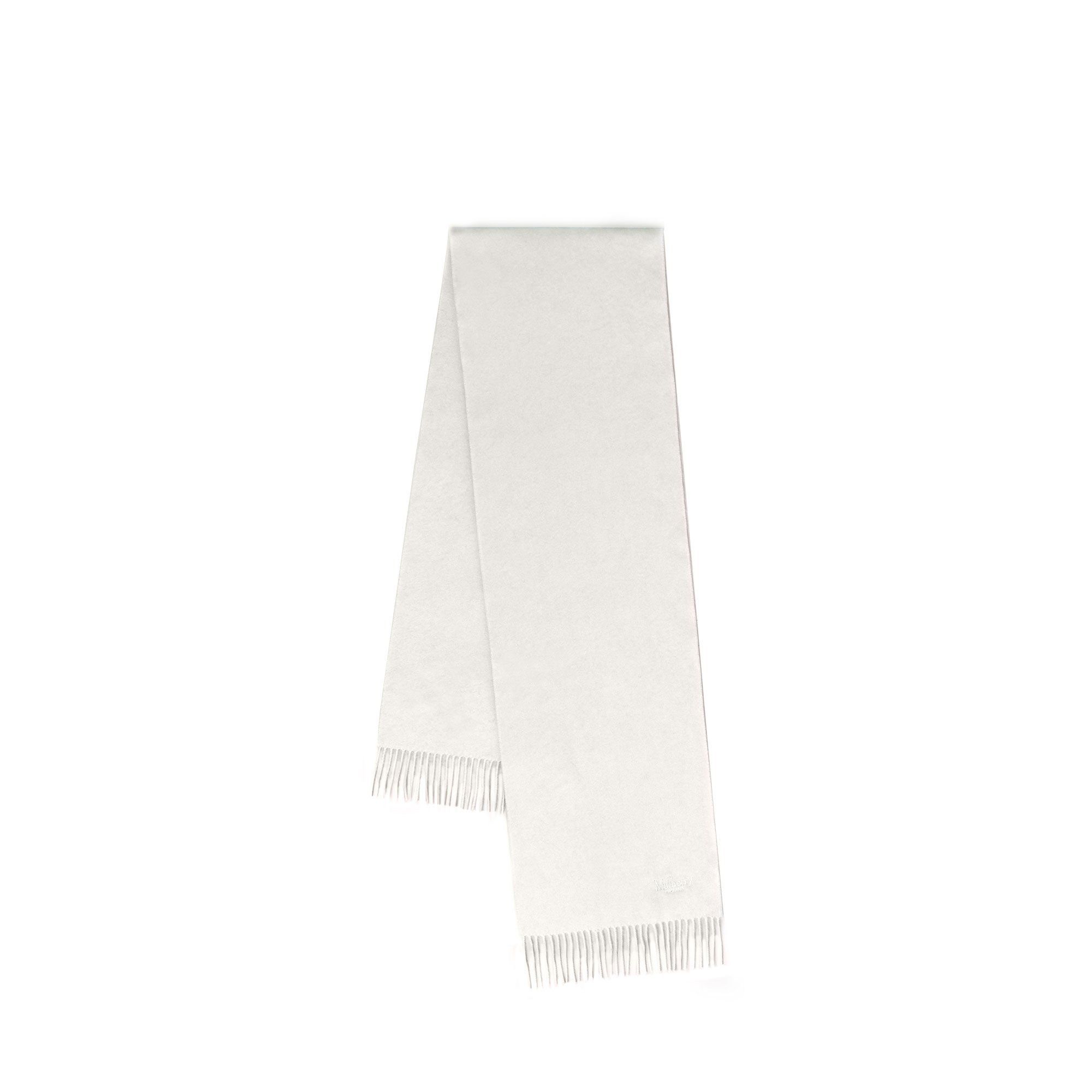 Mulberry Cashmere Scarf In White