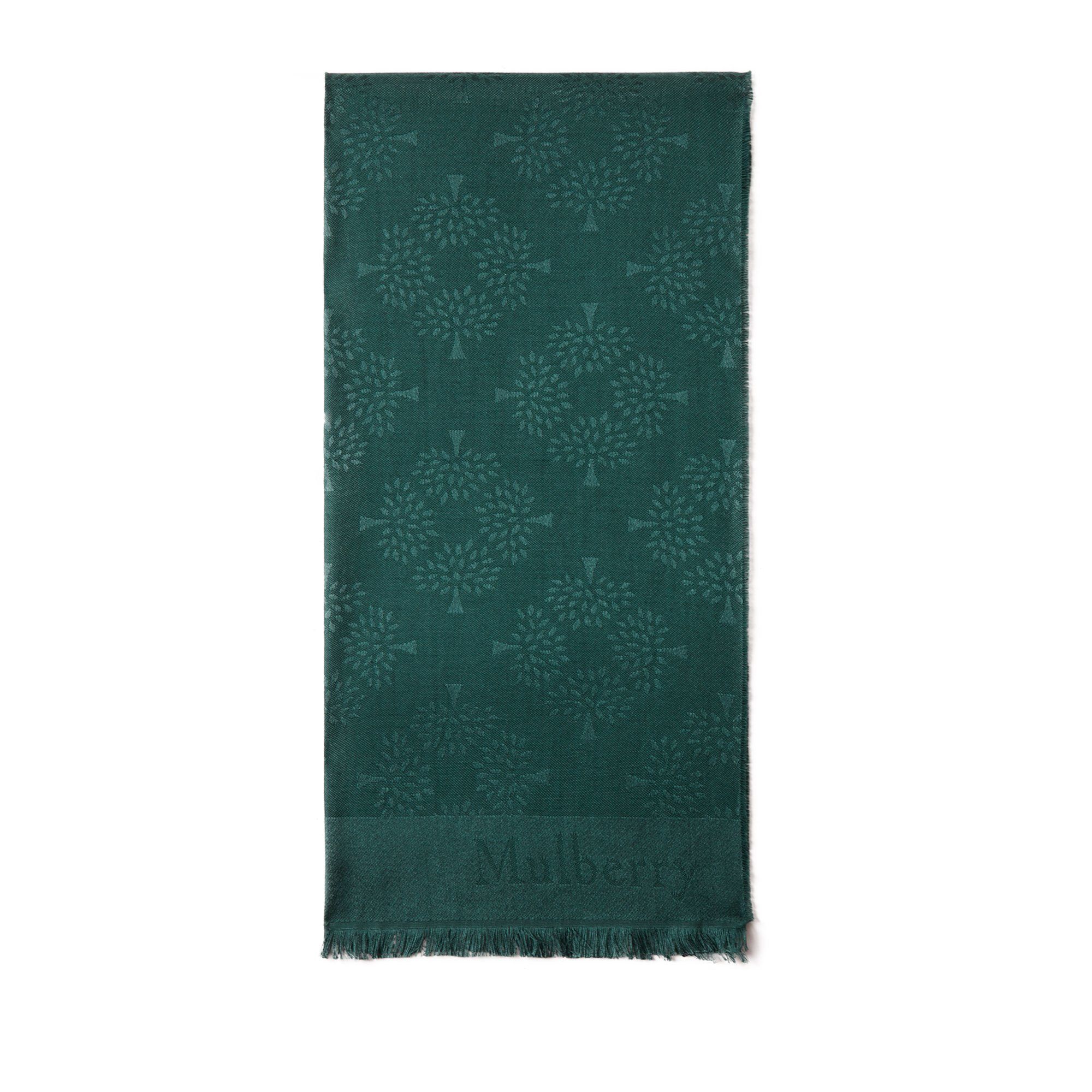 Mulberry Women's Tree Rectangular Scarf Green
