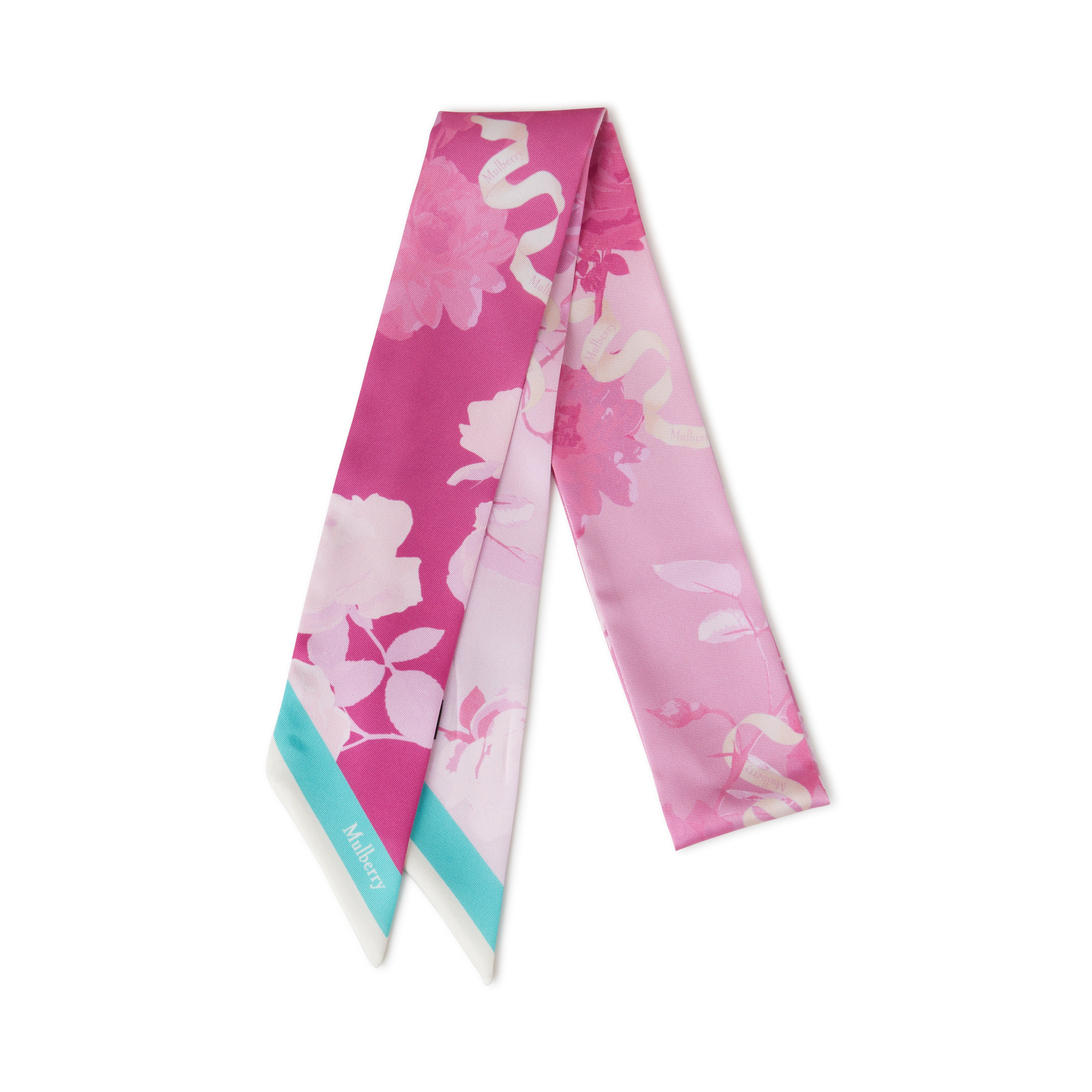 Mulberry Skinny Scarf In Mberry Pnk-pwdr Rose