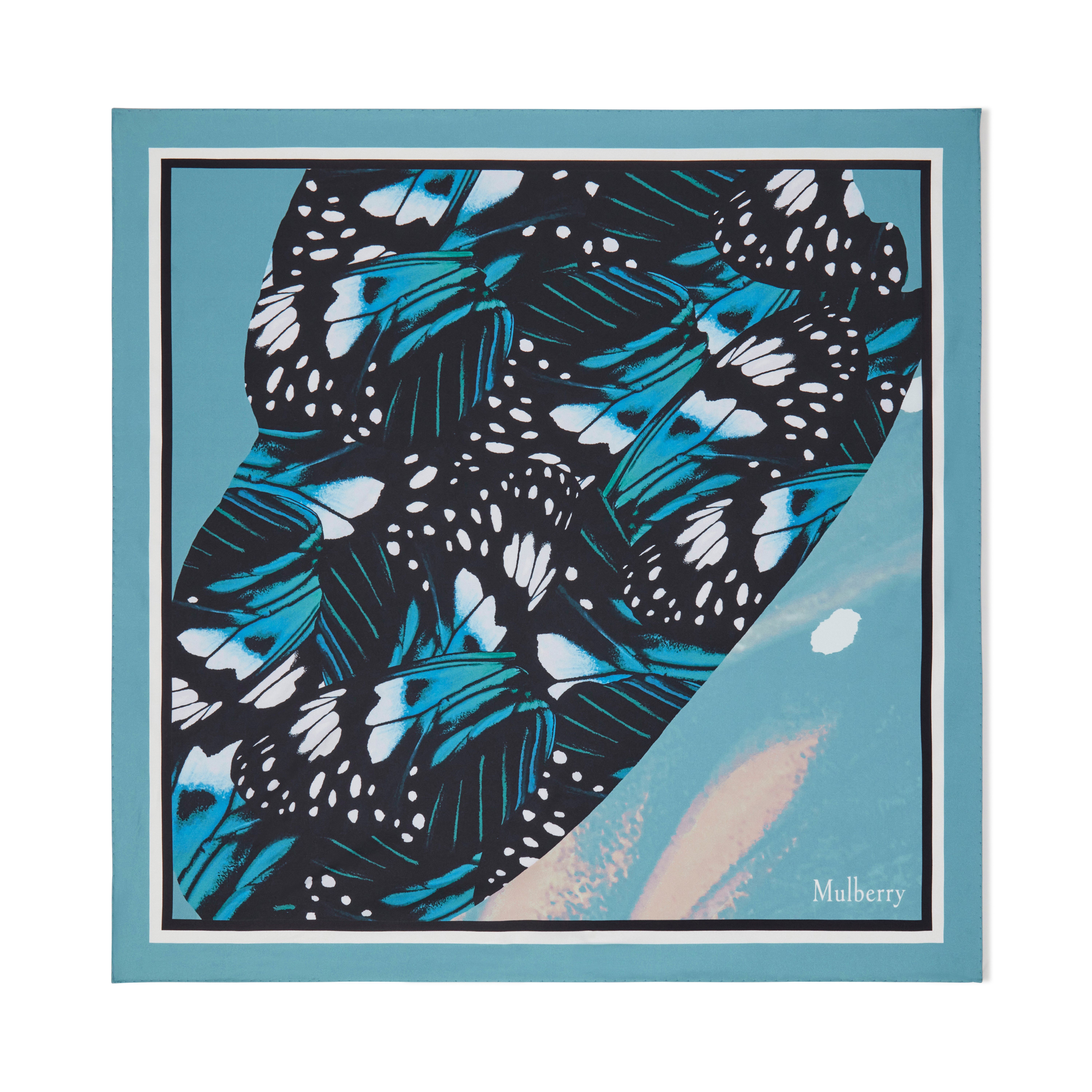 Mulberry Butterfly Wings Square In Blue