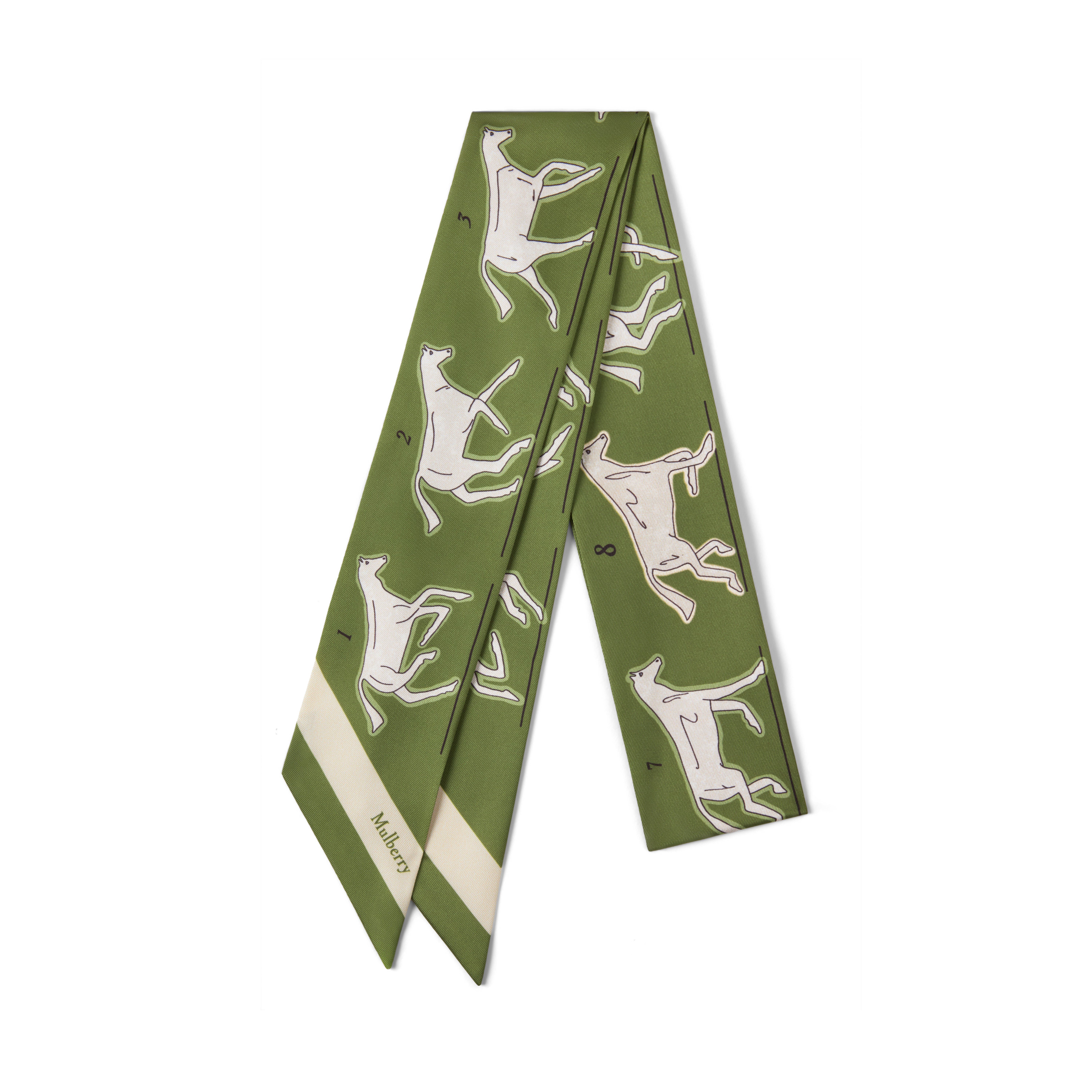 Mulberry Women's Skinny Scarf - Chalk Horse Fern