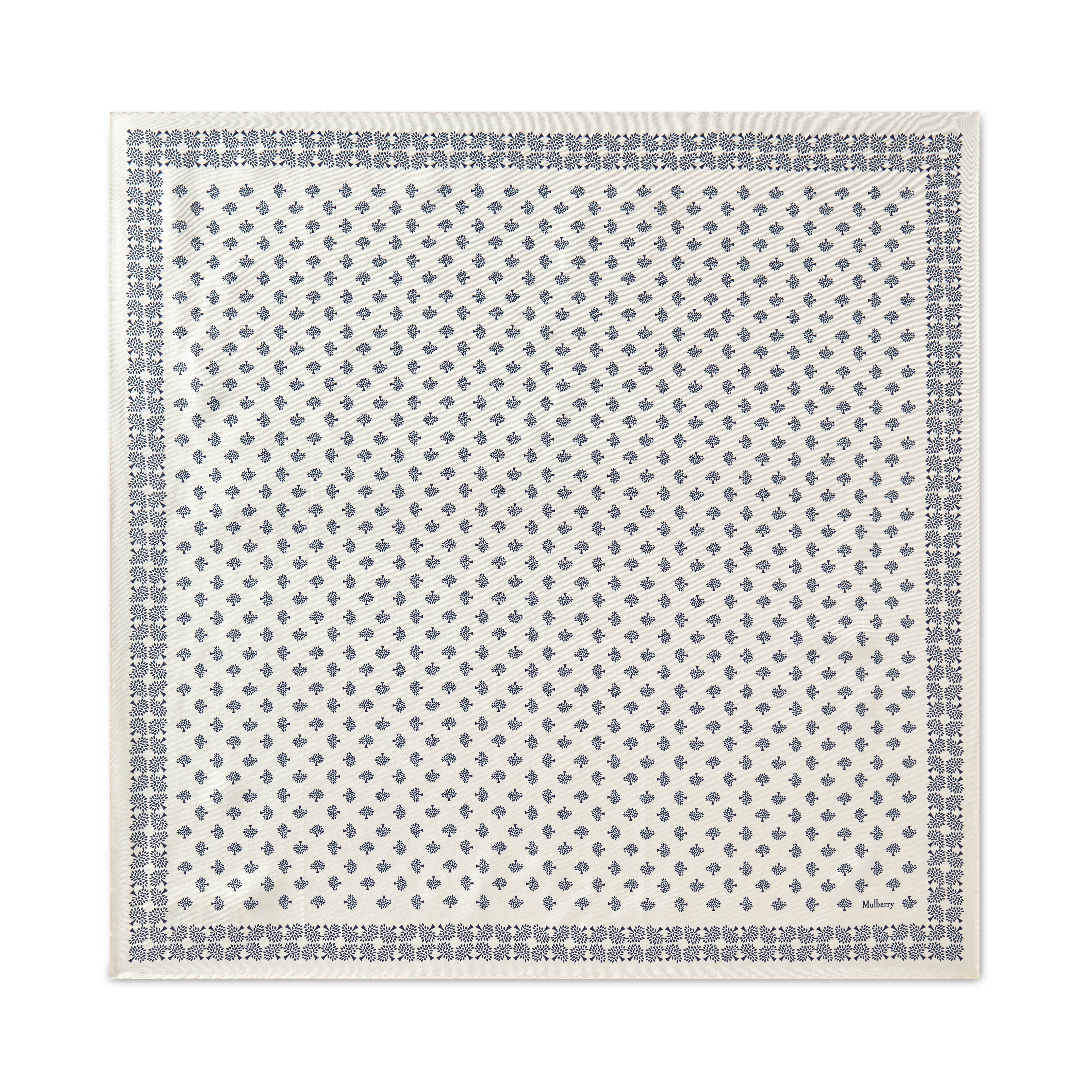Mulberry Women's Square Scarf - Tree Eggshell
