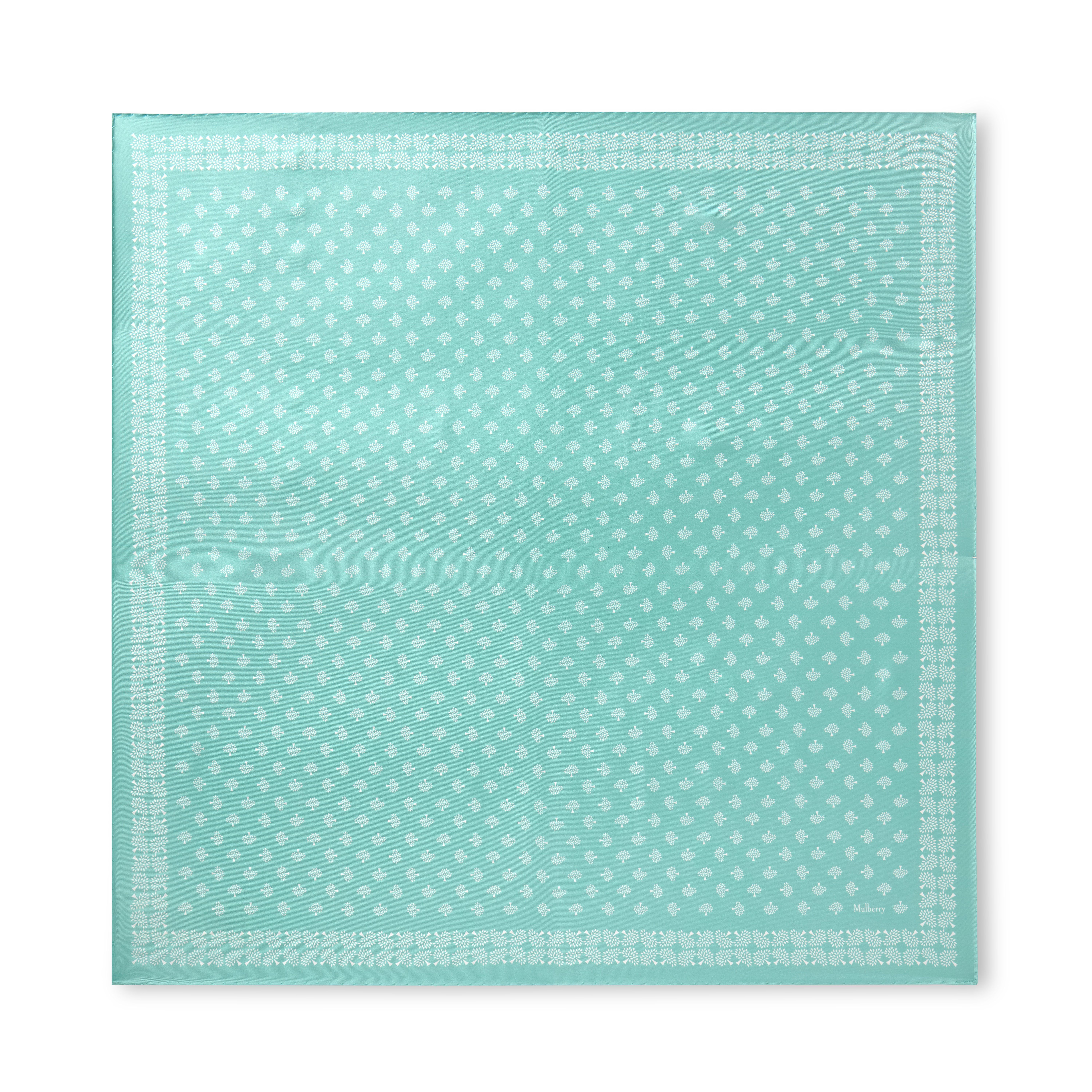 Mulberry Women's Square Scarf - Tree Marina Blue