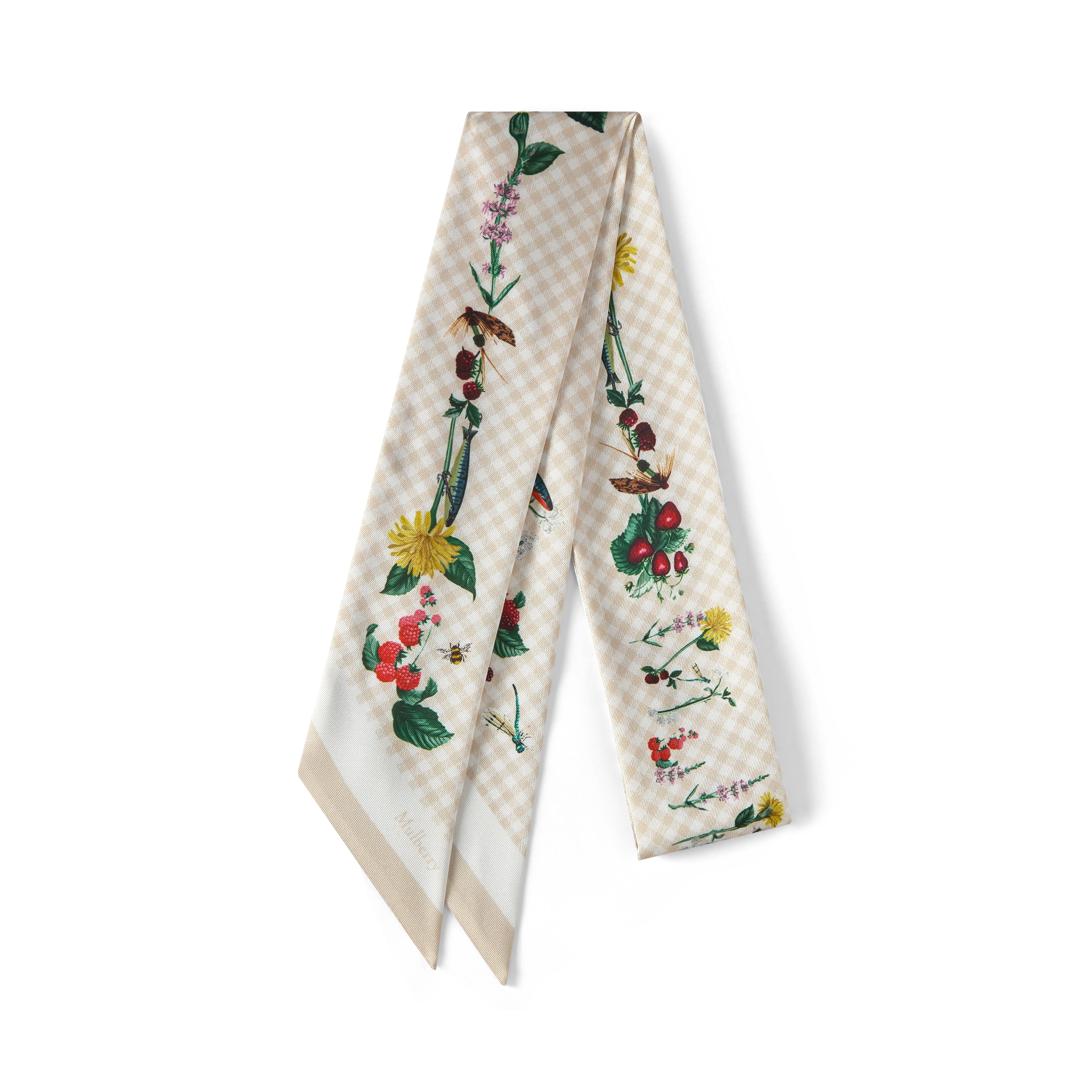 Mulberry Women's Skinny Scarf - Riverside Floral Eggshell