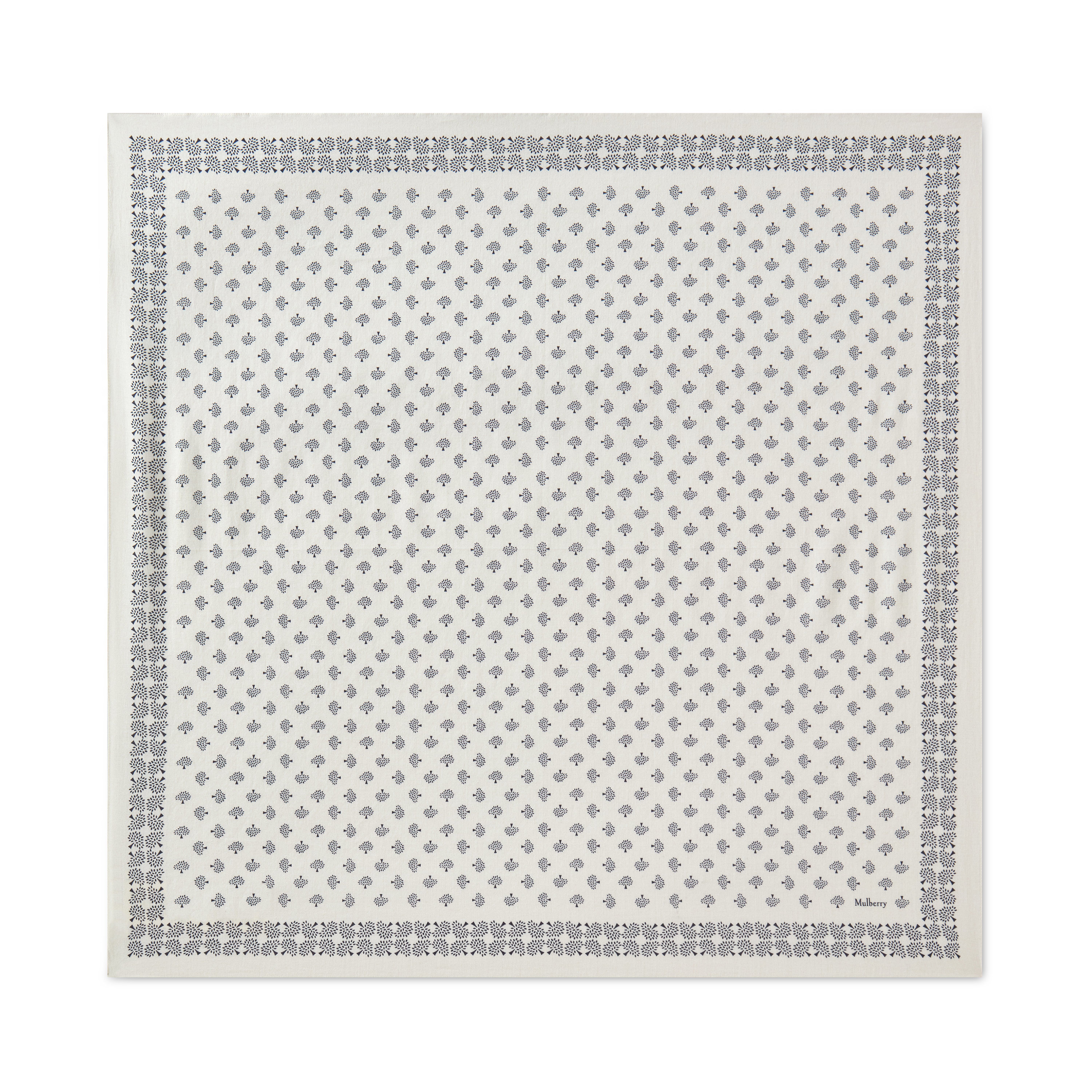 Mulberry Women's Small Square Scarf - Tree Eggshell