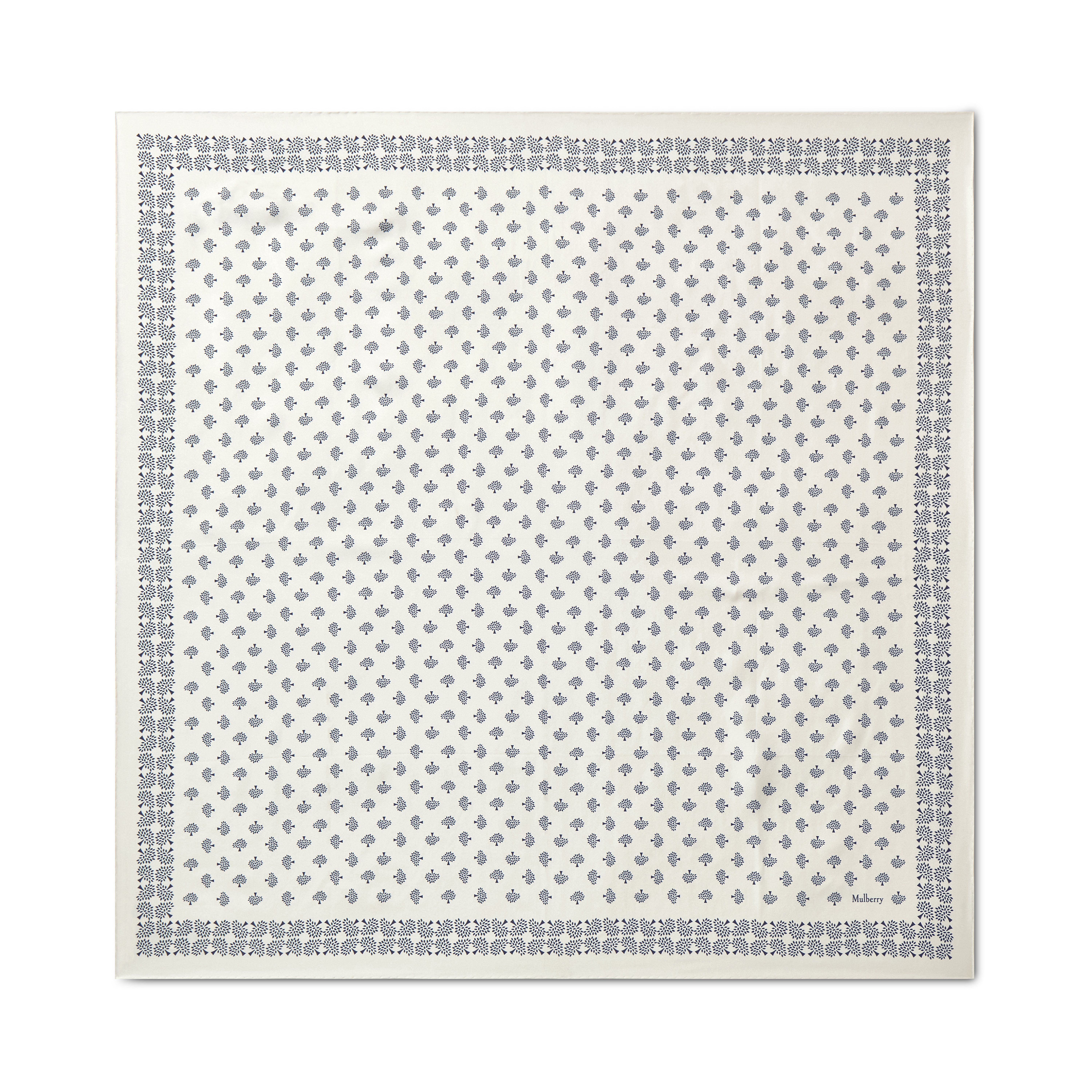 Mulberry Women's Large Square Scarf - Tree Eggshell