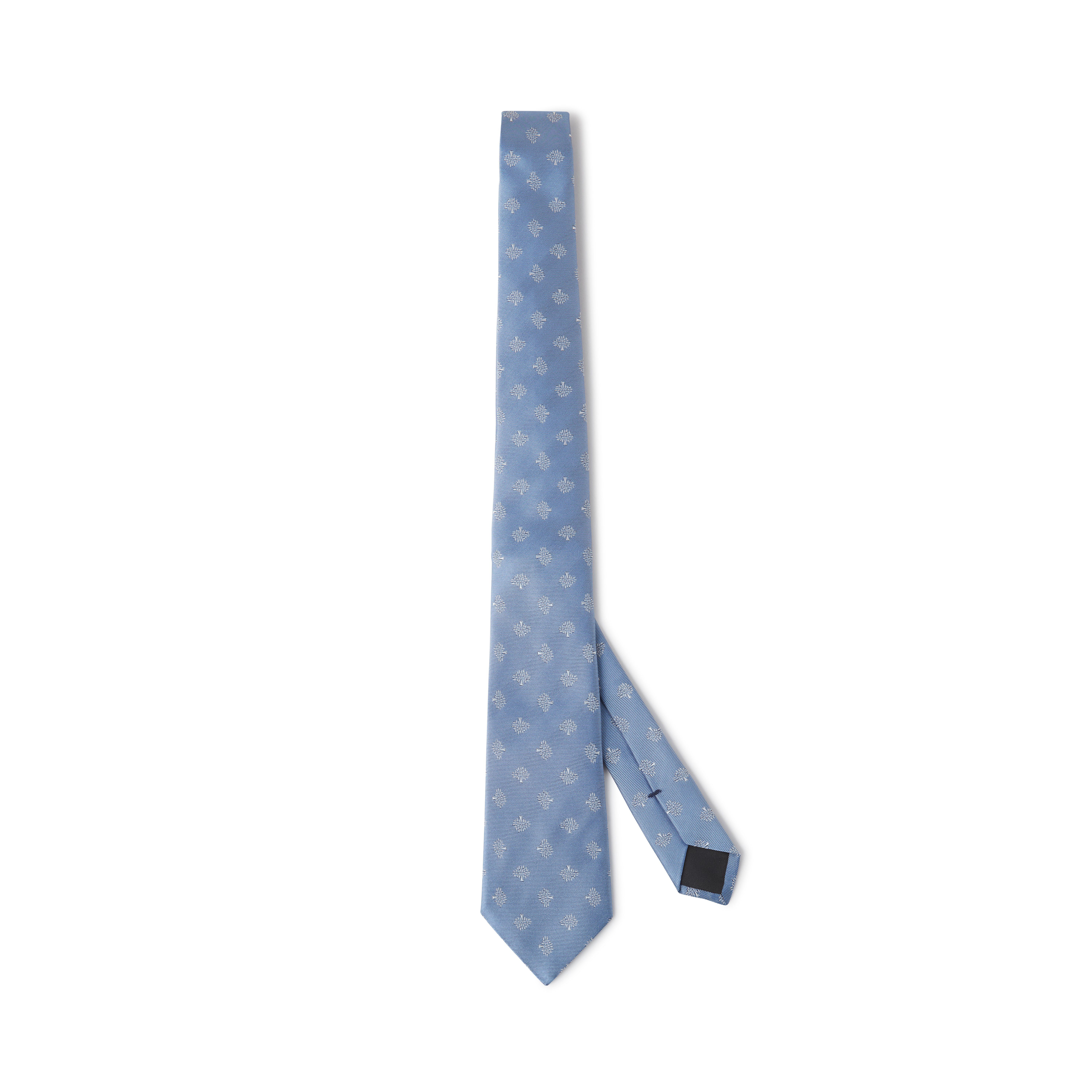 Mulberry All Over Tree Tie In Blue