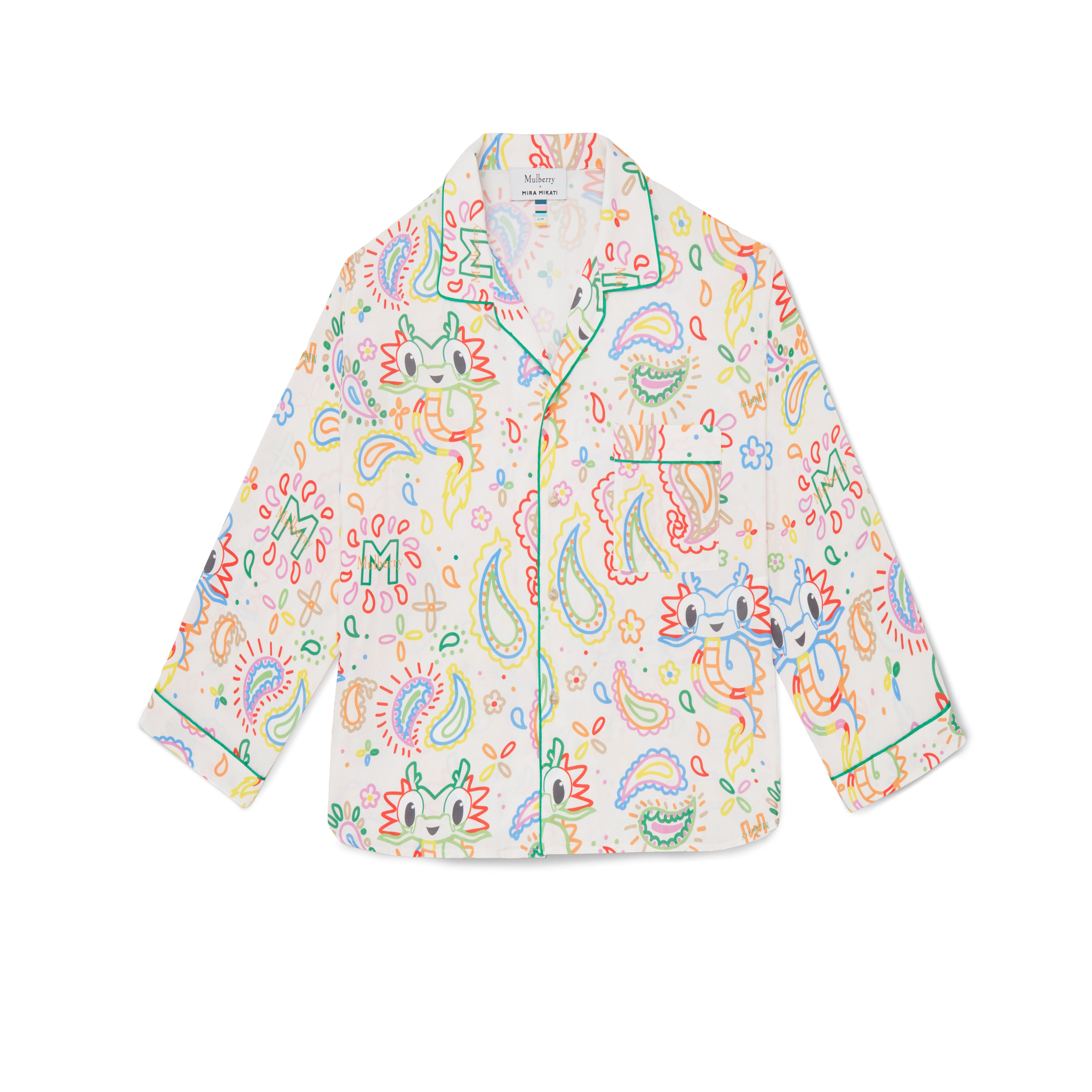 Mulberry X Mira Mikati Printed Relaxed Shirt In Multicolour