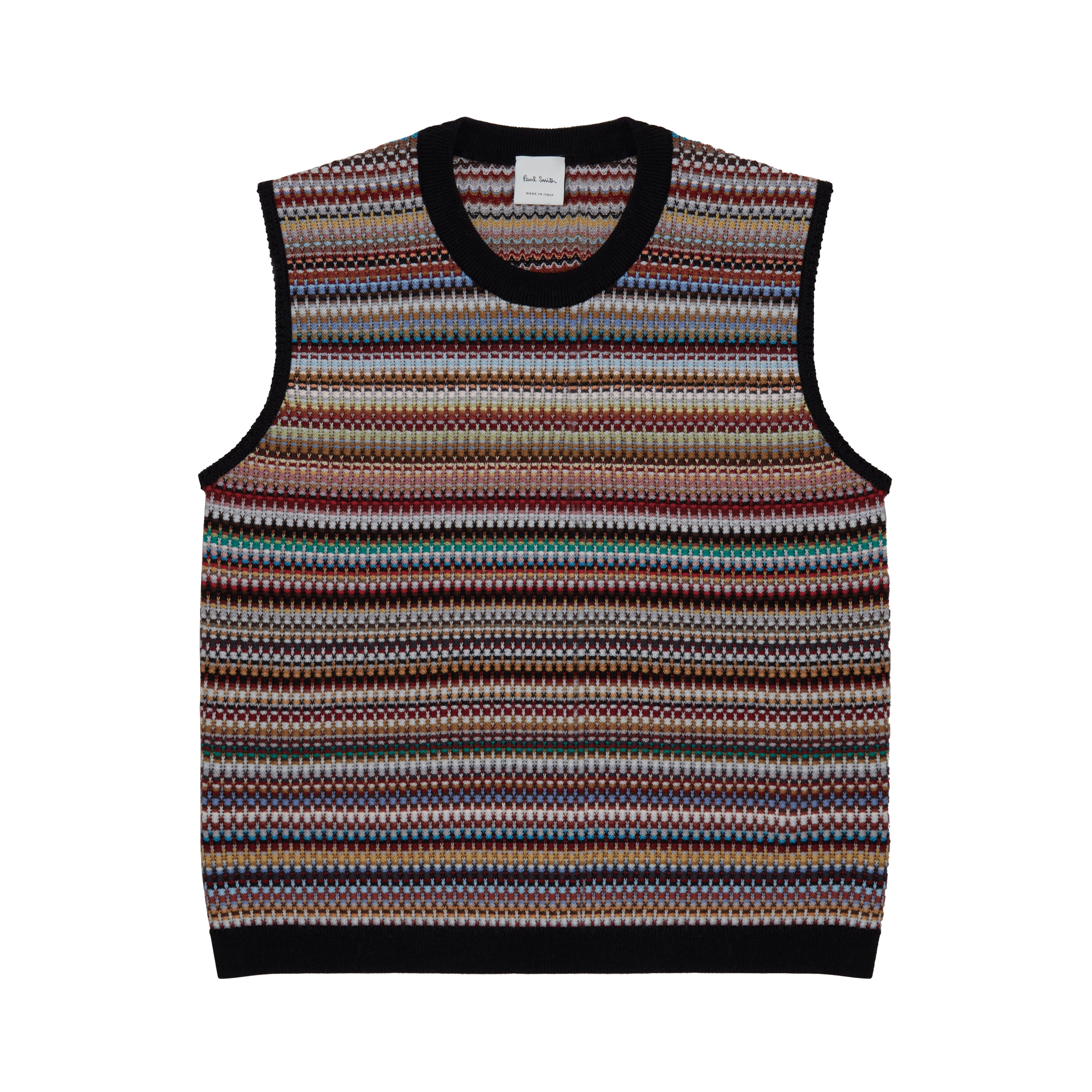 Mulberry Knitted Vest In Multi Colour