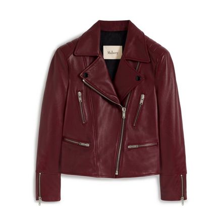 Bethany Jacket | Burgundy Nappa Leather | Women | Mulberry