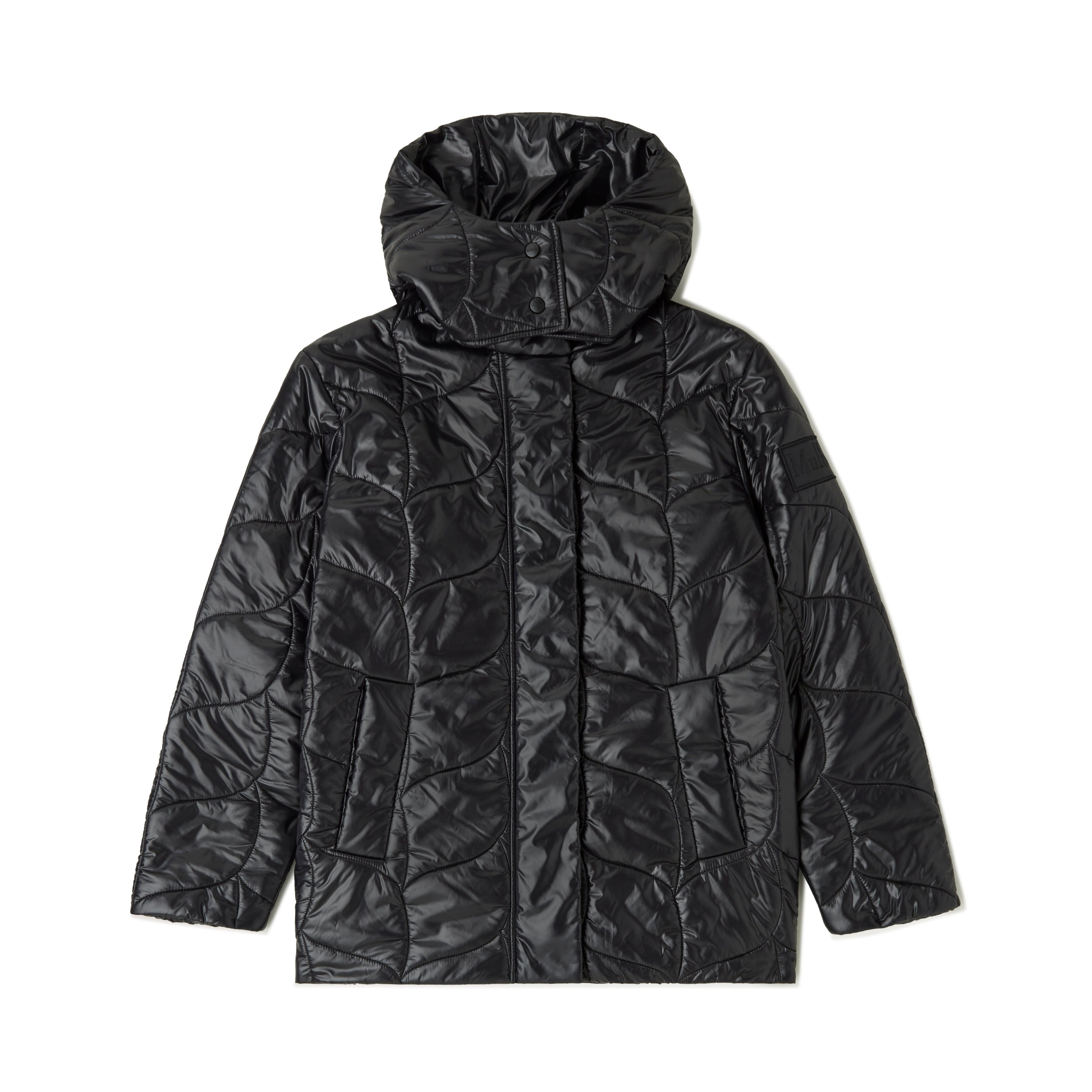 Mulberry Softie Quilted Hooded Puffer Jacket In Black
