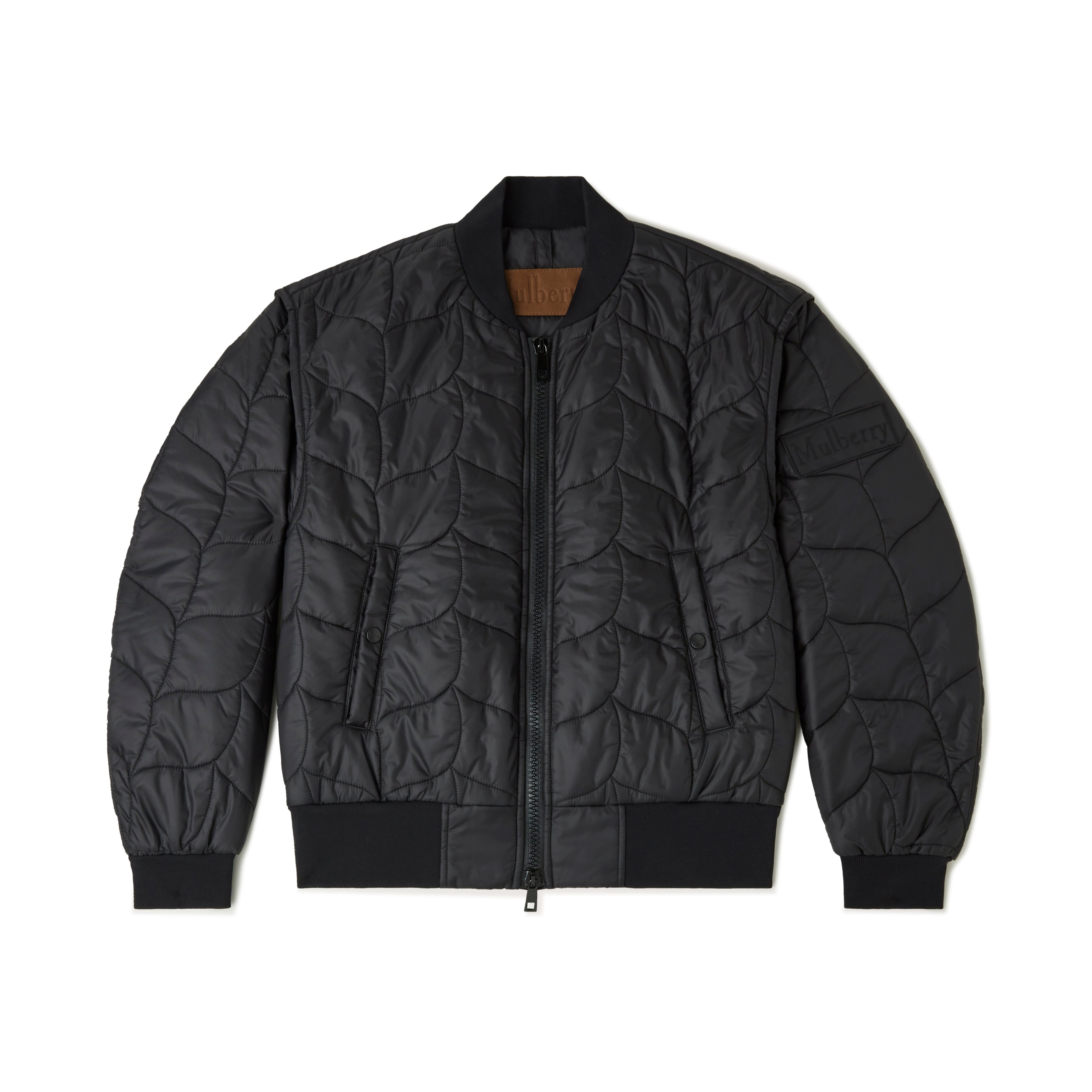 Mulberry Softie Quilted Bomber In Black