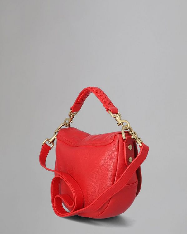 Mulberry | Small Effie Satchel | Pre-Loved | Bright Red Spongy