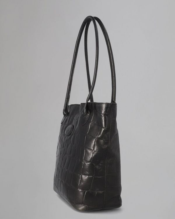 Hoxton PreLoved Black Congo Leather PreLoved Bags Mulberry