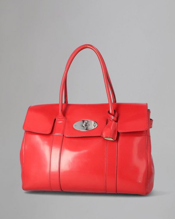 Bayswater | Pre-Loved | Red Patent | Pre-Loved Bags | Mulberry