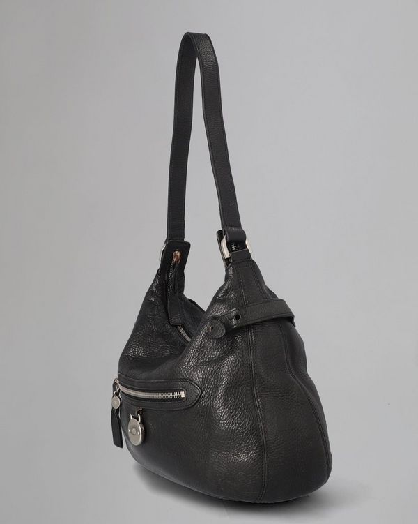 Somerset Hobo Pre Loved Black Pebbled Leather Pre Loved Bags Mulberry