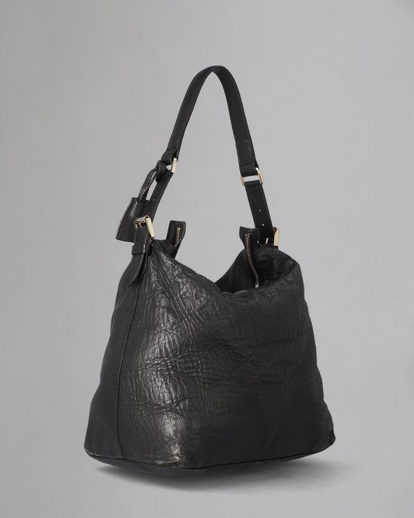 Bella Hobo | Pre-Loved | Black Buffalo Shine Leather | Pre-Loved Bags ...