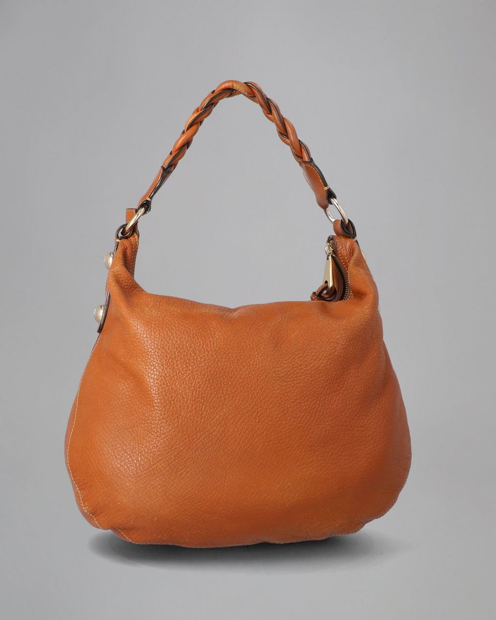Hobo Bag in Italian Soft Black Leather Named Daria MADE TO 