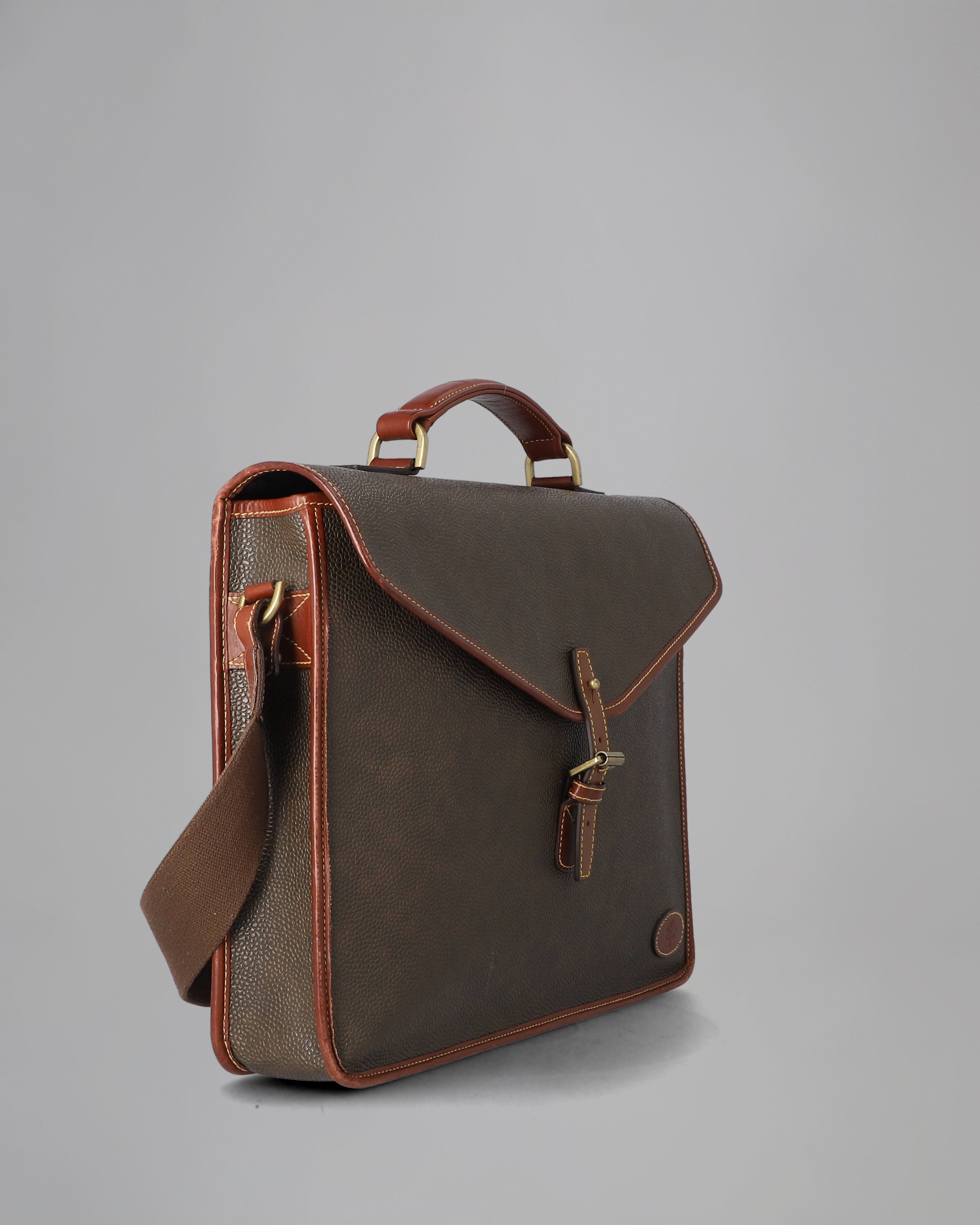 Envelope Briefcase PreLoved MoleBrandy Scotchgrain PreLoved