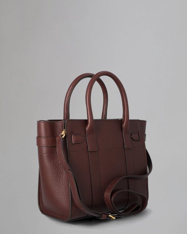 Mini Zipped Bayswater | Pre-Loved | Oxblood Natural Grain Leather | Pre ...