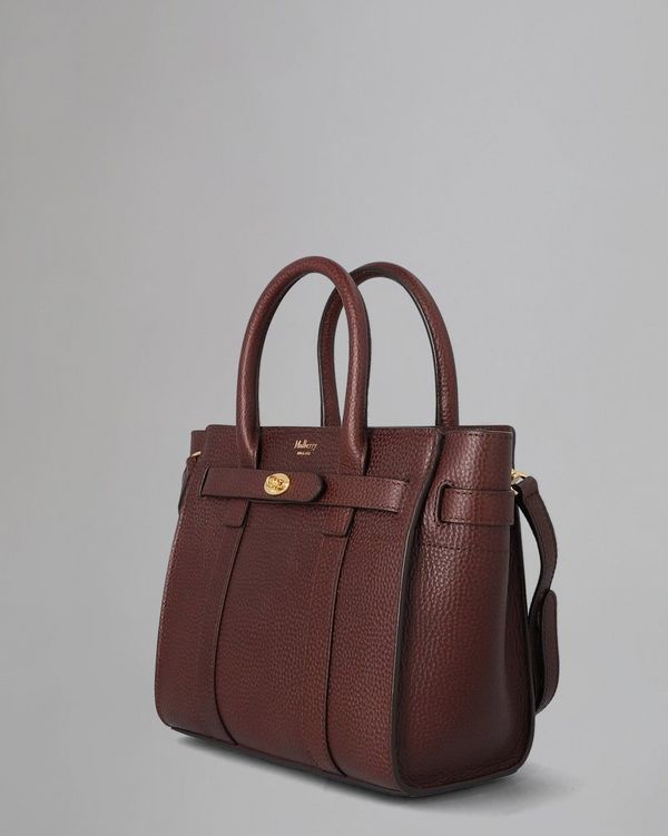 Mini Zipped Bayswater | Pre-Loved | Oxblood Natural Grain Leather | Pre ...